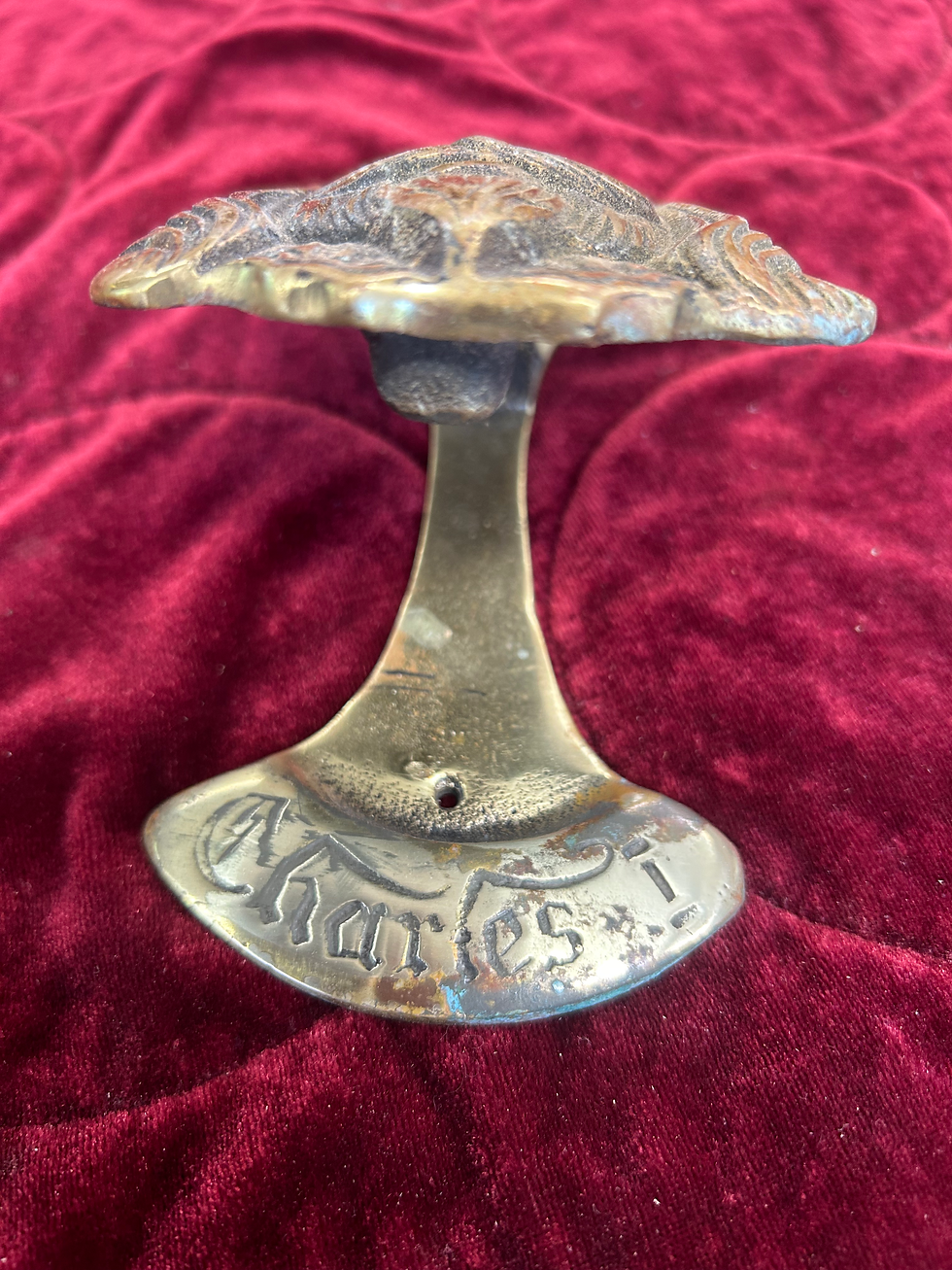 Thumbnail: Solid Brass Front Door Knocker Reclaimed Period Quaint George 1st Patinated