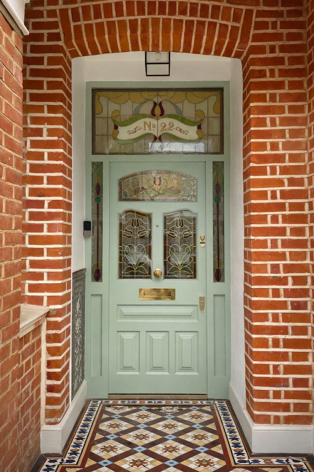 Bespoke Made To Order Edwardian Stained Glass Front Door Frame etc £250 Deposit