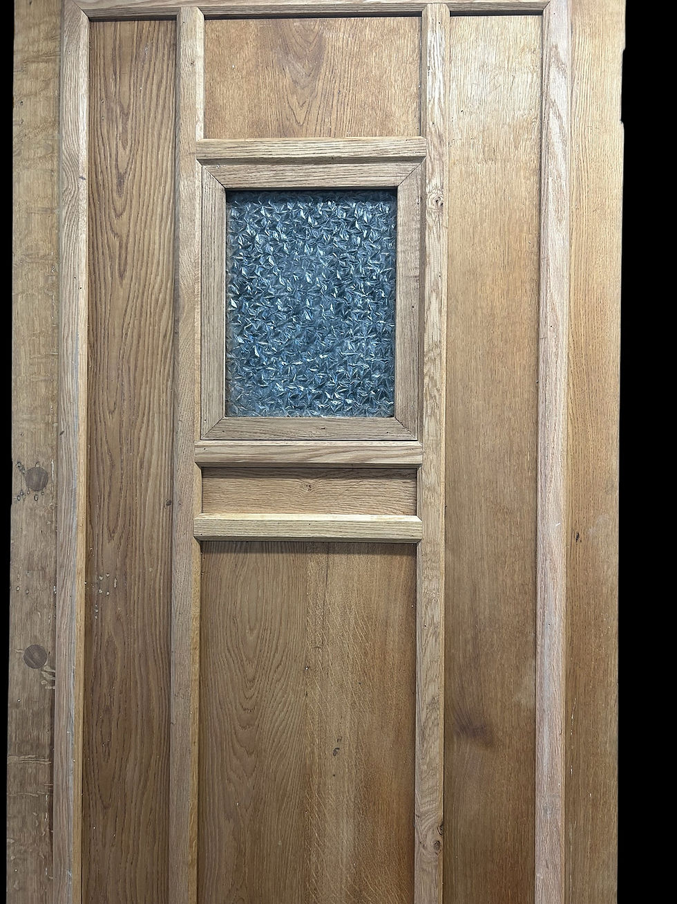 Thumbnail: Solid Oak Front Door Antique Period Reclaimed Wooden Glazed Cast Iron Refurb