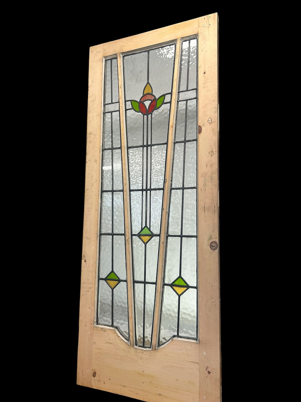 Thumbnail: Art Deco Stained Glass Door Antique  Reclaimed Period Internal Vestibule Refurb