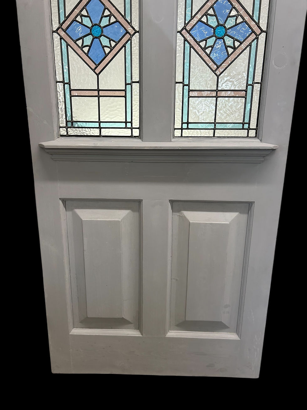 Thumbnail: Large Edwardian Stained Glass Front Door Old Antique Period Reclaimed Refurb