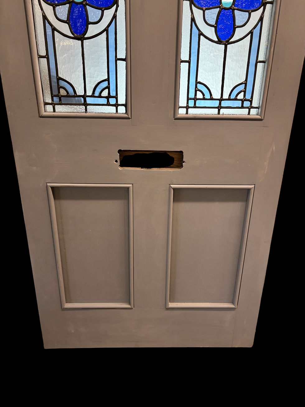 Thumbnail: LARGE VICTORIAN STAINED GLASS FRONT DOOR PERIOD OLD RECLAIMED ANTIQUE LEAD WOOD