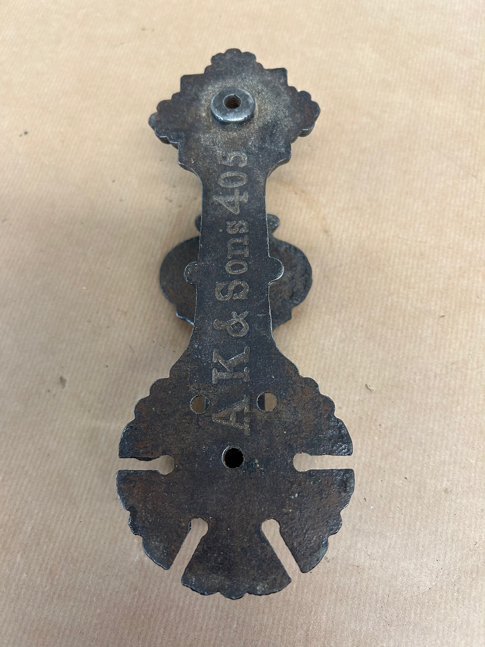 Thumbnail: Antique Door Knocker Letterbox Kenrick Cast Iron Reclaimed Period Medieval Tudor