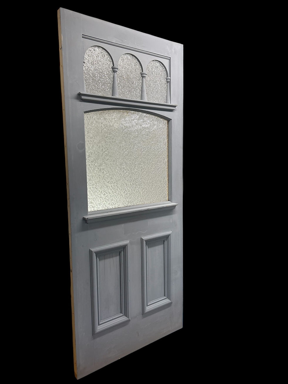 Thumbnail: Edwardian Front Door Old Antique Period Reclaimed Original Glass Refurb c1905