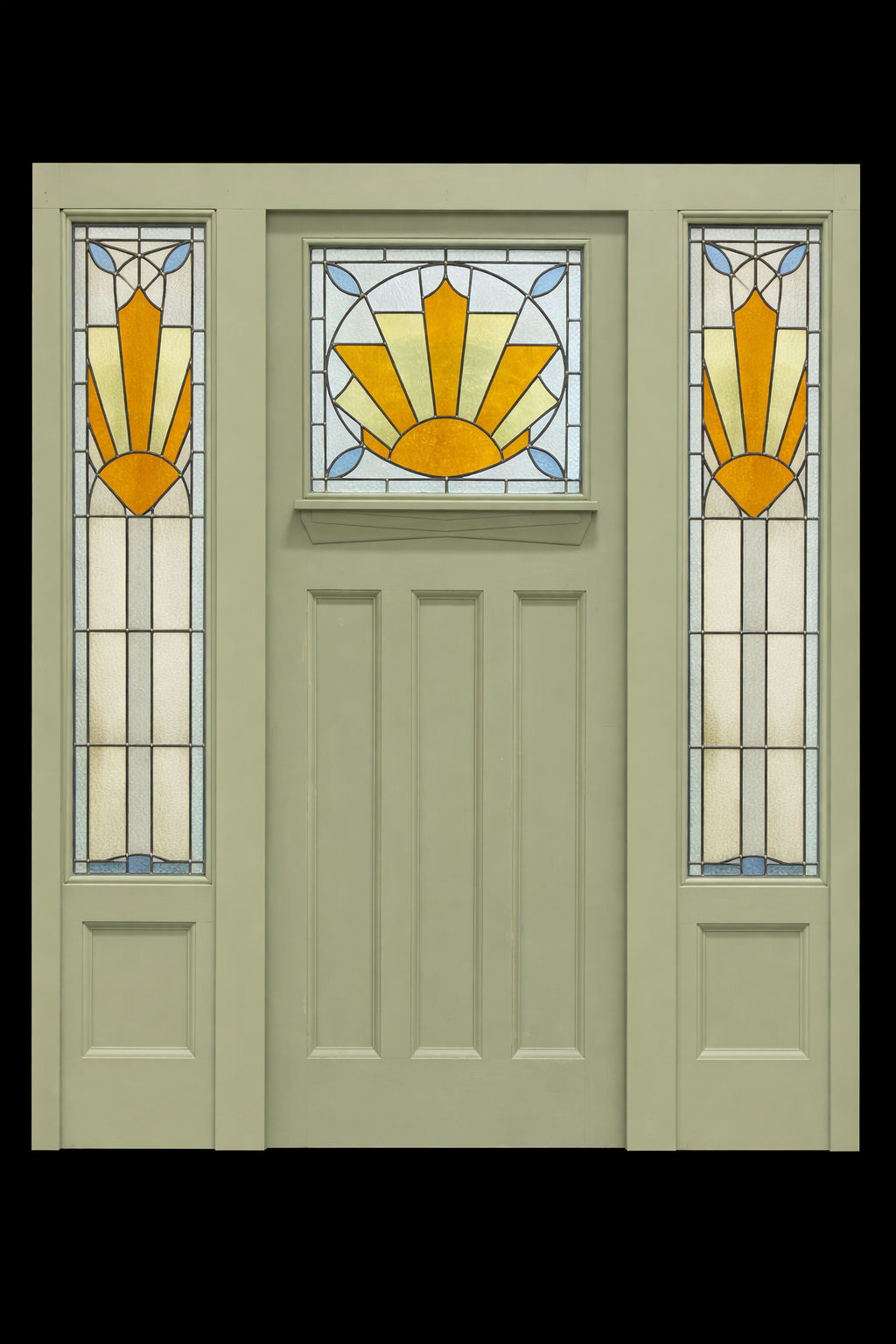 Bespoke Art Deco 20s 30s Front Doors Glazed Hardwood Made To Order 250 Deposit
