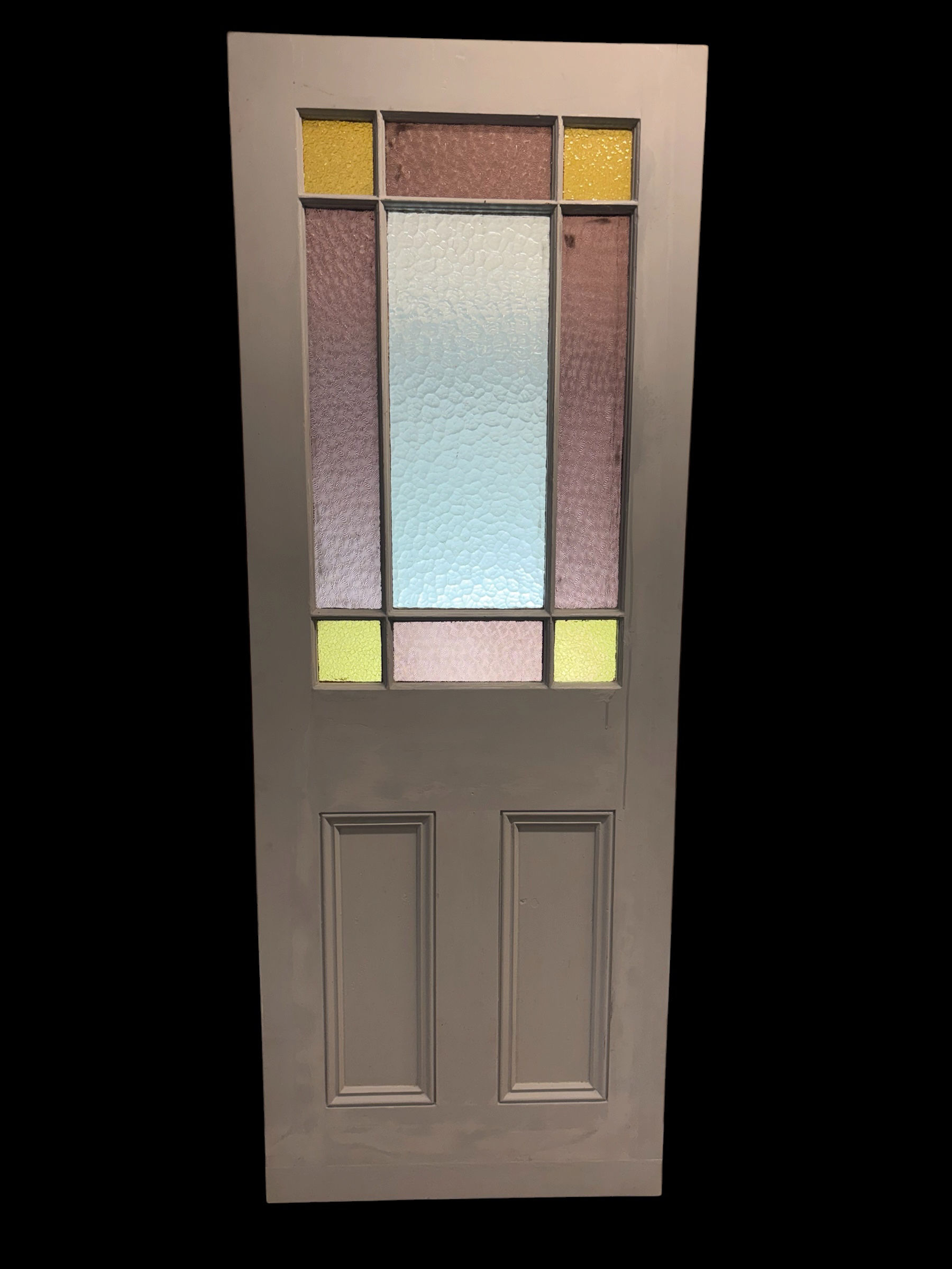 Victorian Stained Glass Vestibule Internal Door Old Period Reclaimed Antique