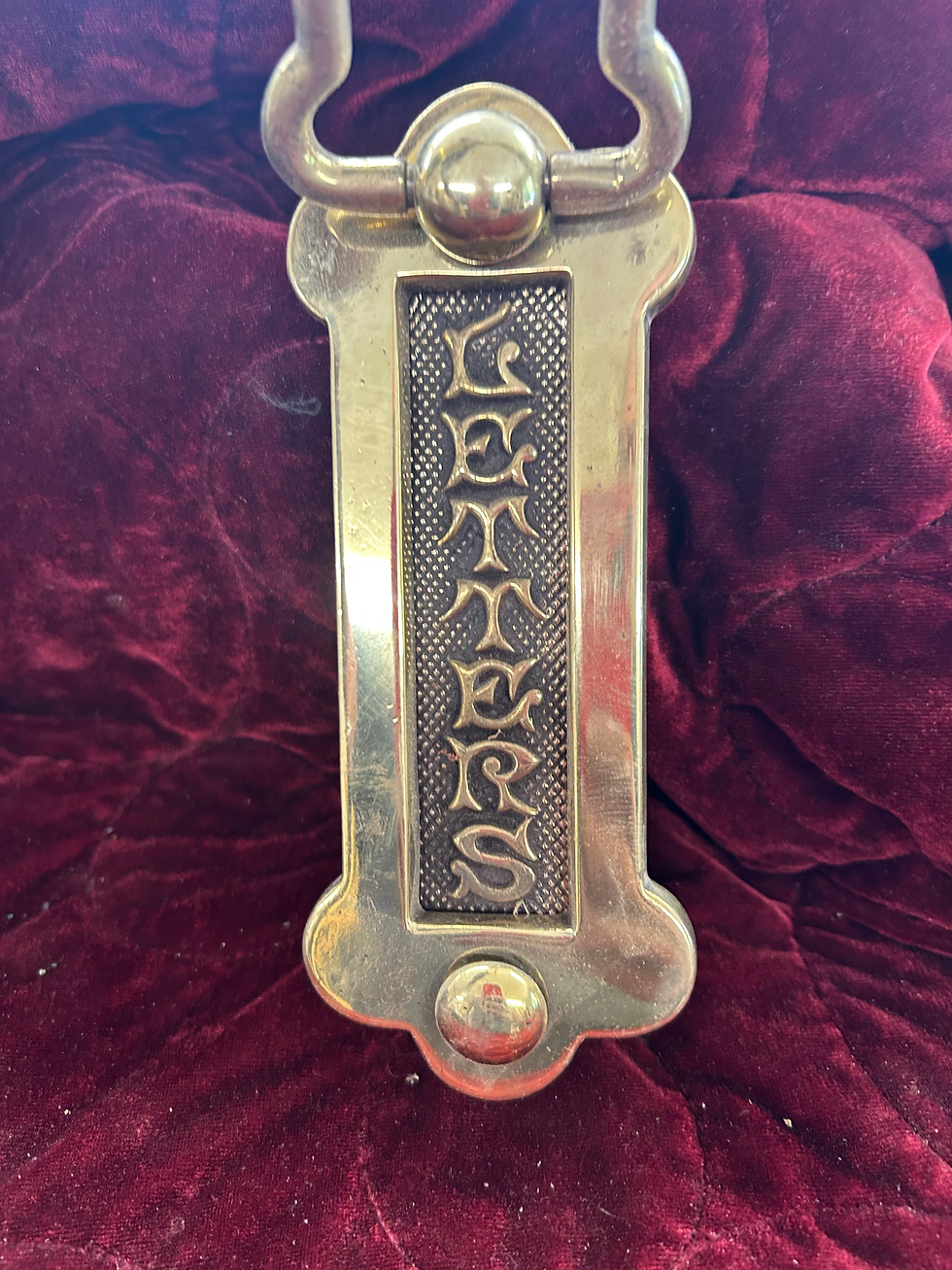 Thumbnail: Solid Brass Front Door Knocker Old Reclaimed Period Victorian Antique Metal