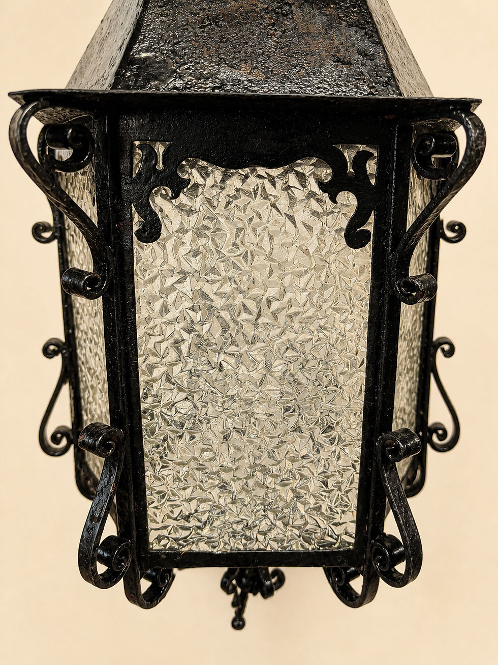 Thumbnail: Antique Gas Lamp External Pub 18th Century Period Forged Blacksmith Metal Glass