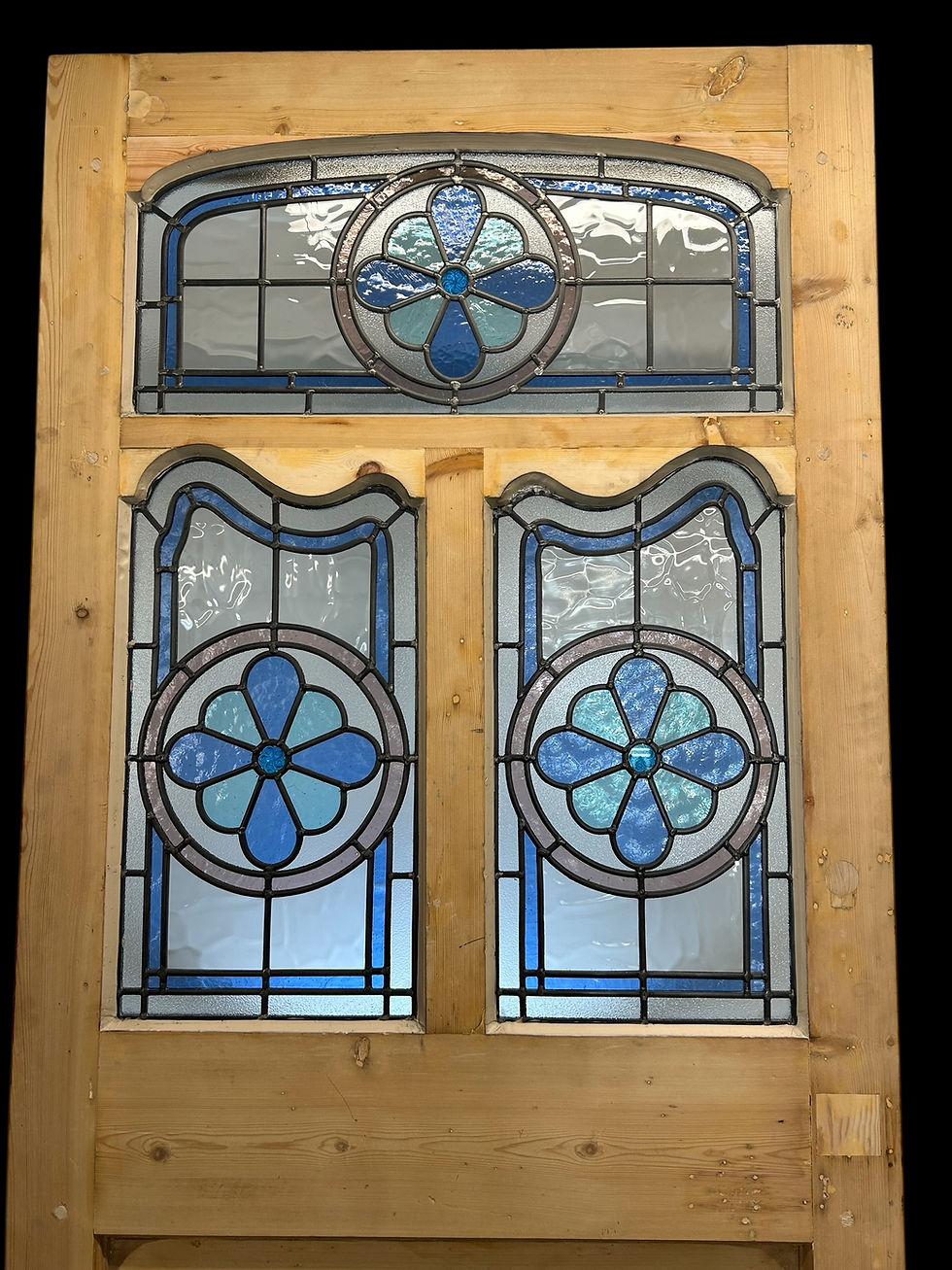 Thumbnail: Large Edwardian Stained Glass Front Door Old Antique Period Reclaimed Refurb