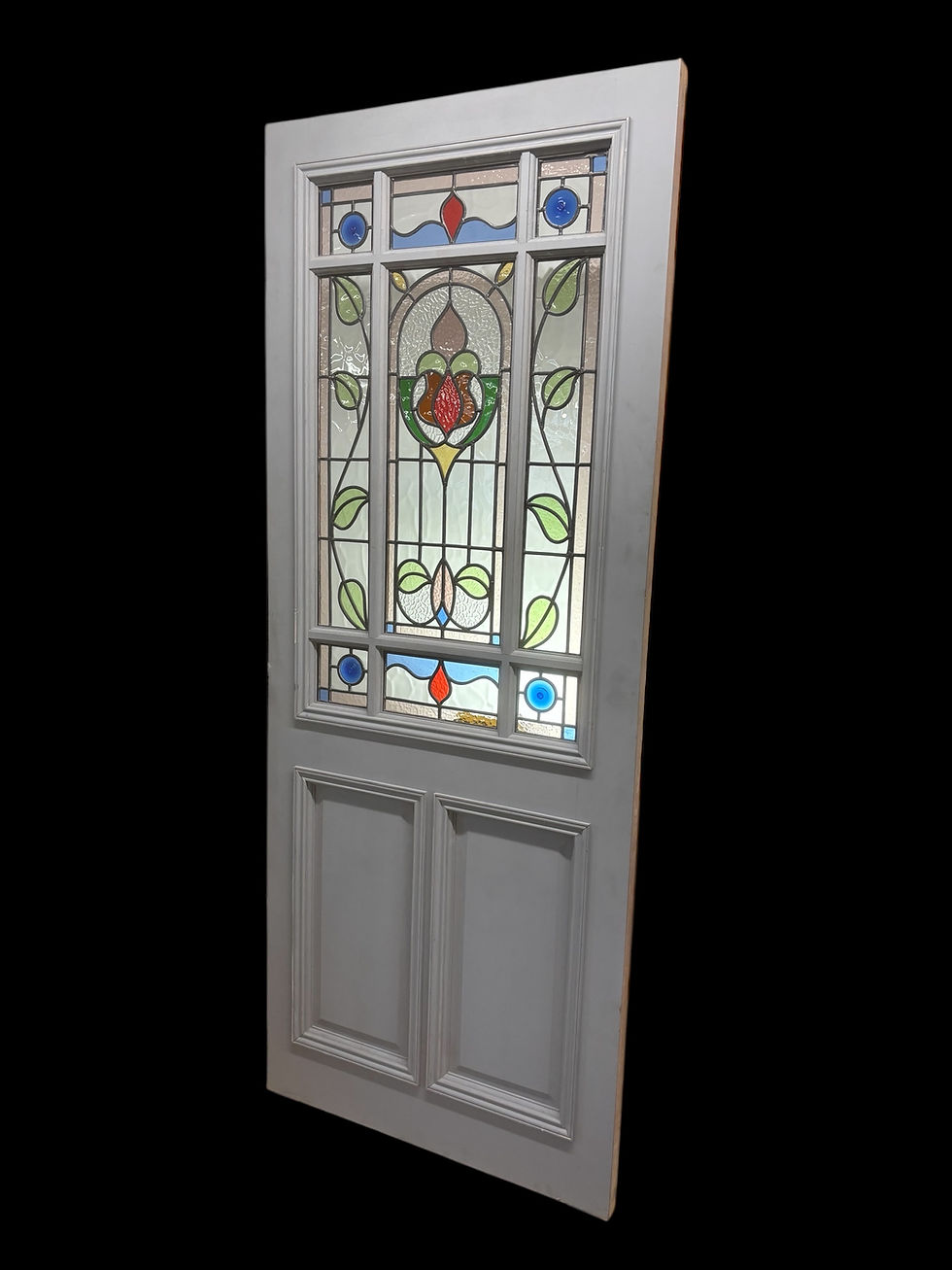 Thumbnail: VICTORIAN STAINED GLASS FRONT DOOR BESPOKE MADE TO ORDER 250 DEPOSIT WOOD LEADED