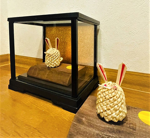干支 うさぎ 癸卯(みずのと・う) 麦わら細工 大森細工 | 伝統屋 暁