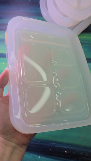 Thumbnail: Lunch Tray Glossy 3d Handmade Silicone Mold Retro Food Mold