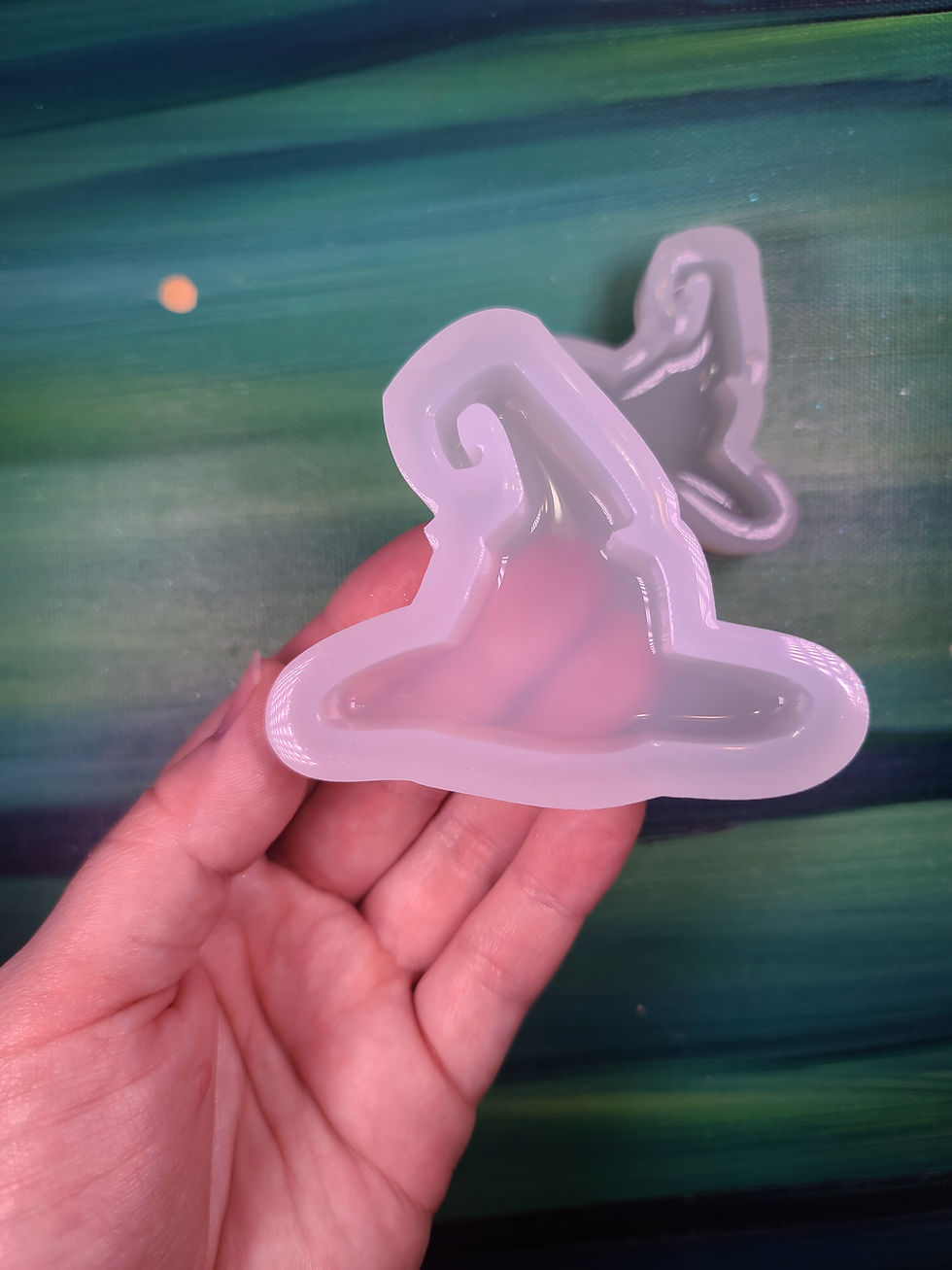 Thumbnail: Witch Hat Glossy Deep Handmade Silicone Mold Choose size
