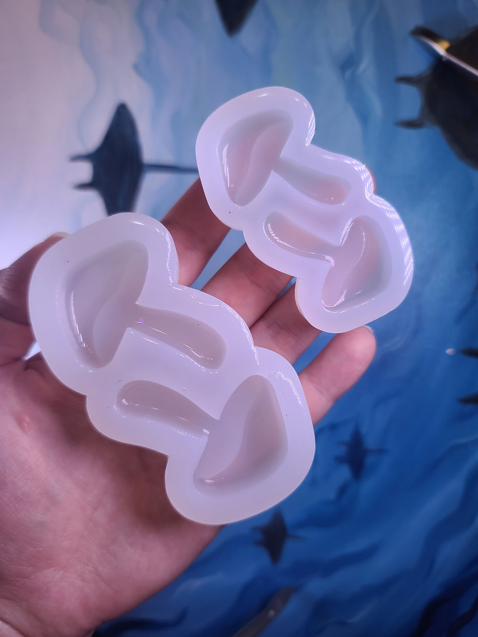 Thumbnail: 3d Mushroom Glossy Handmade Silicone Mold Clear UV Rounded