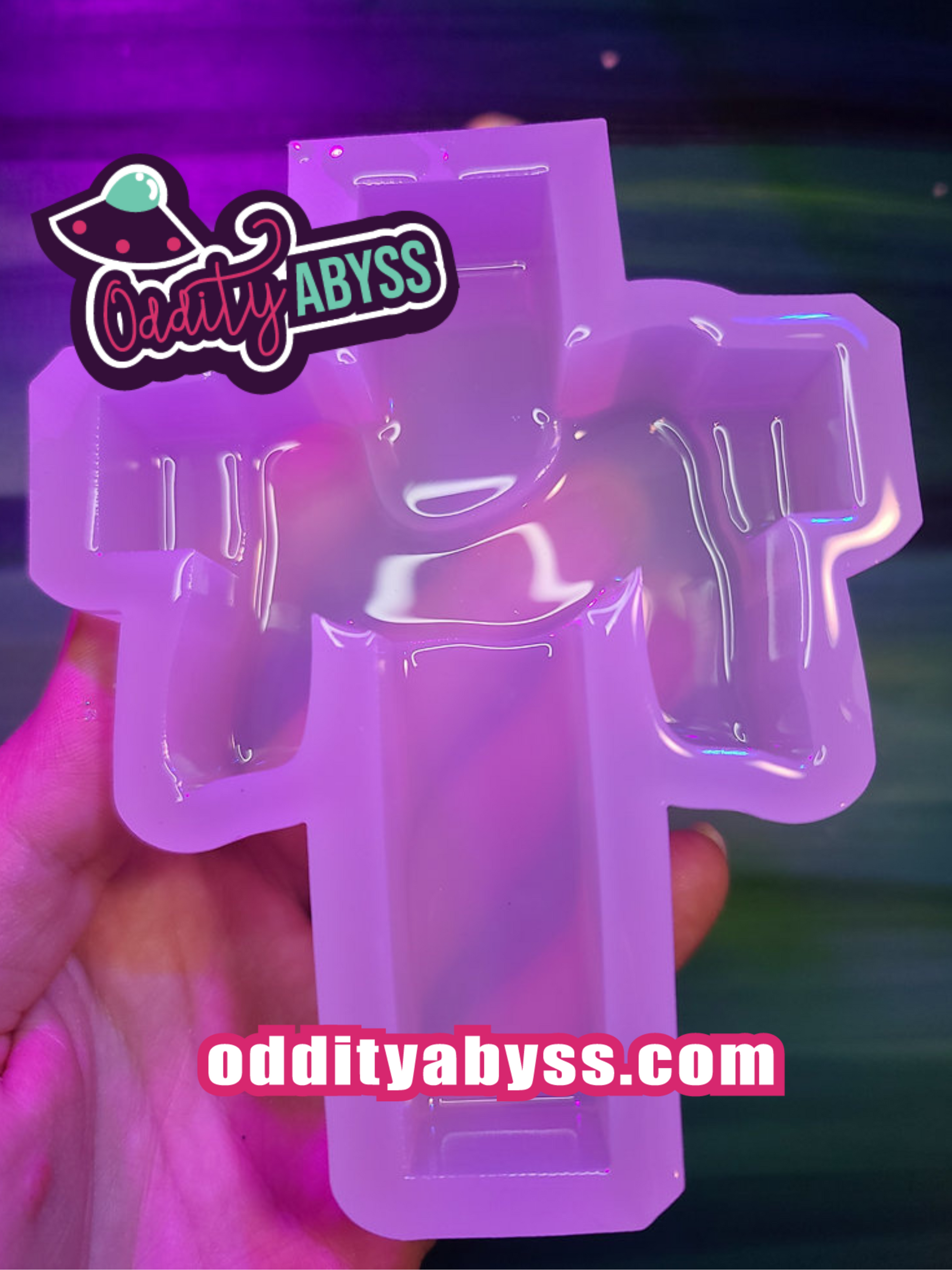 Large Draped Cross Domed Standing Handmade Silicone Mold