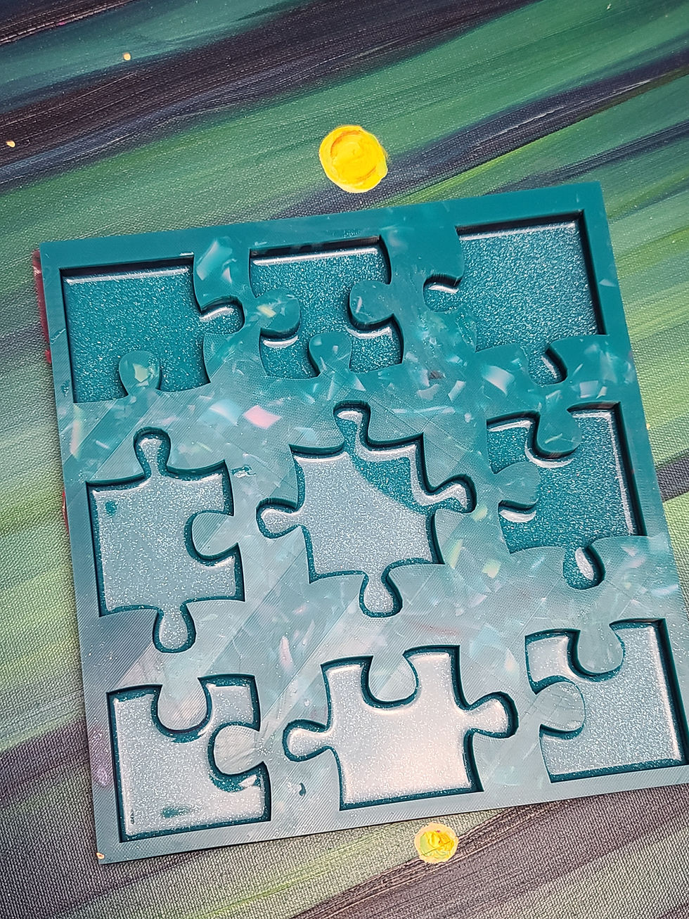 Thumbnail: BIG Square Puzzle Mold 9 piece set