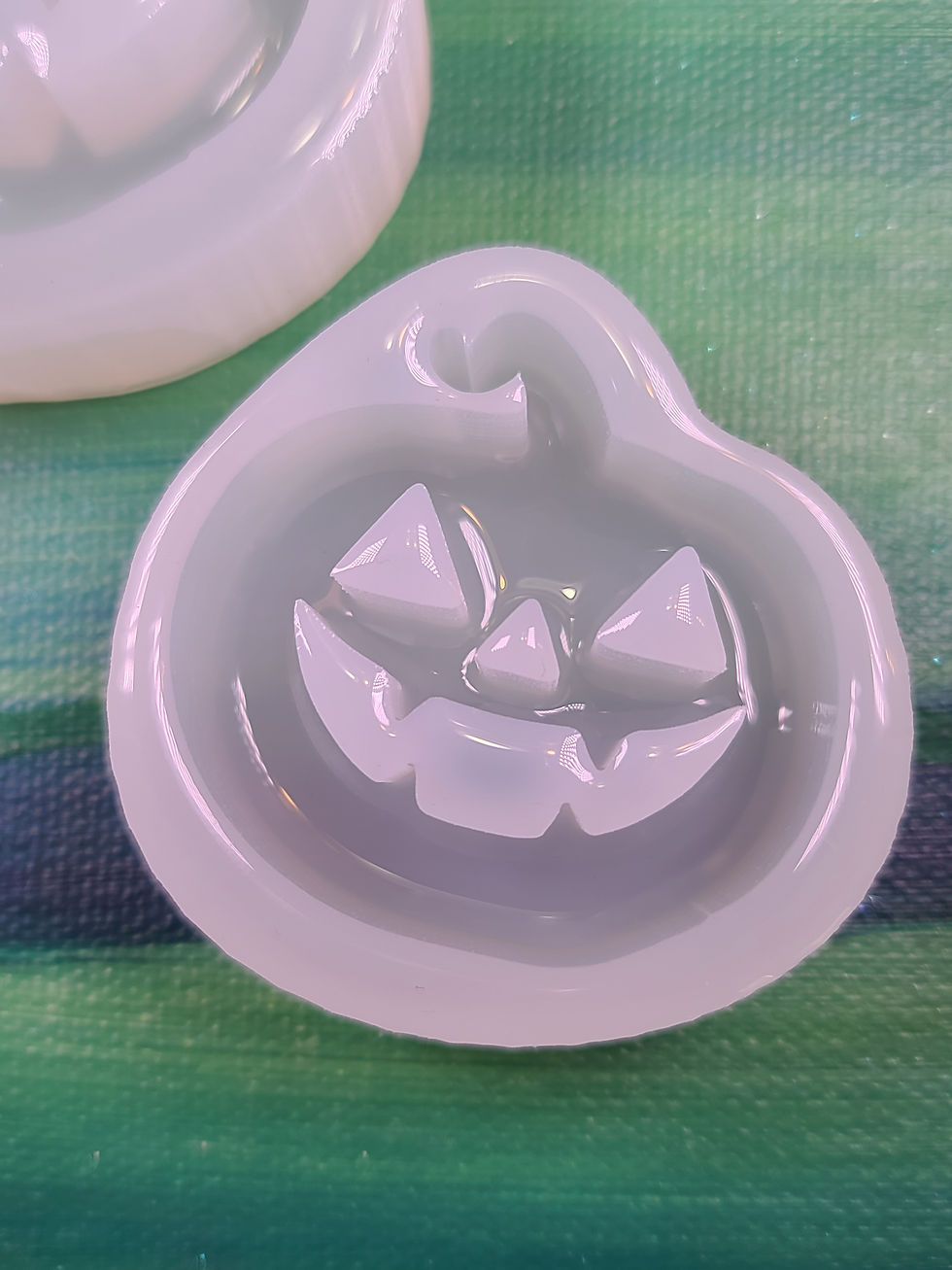 Thumbnail: Single Pumpkin Jack O Lantern Glossy Deep Handmade Silicone Mold