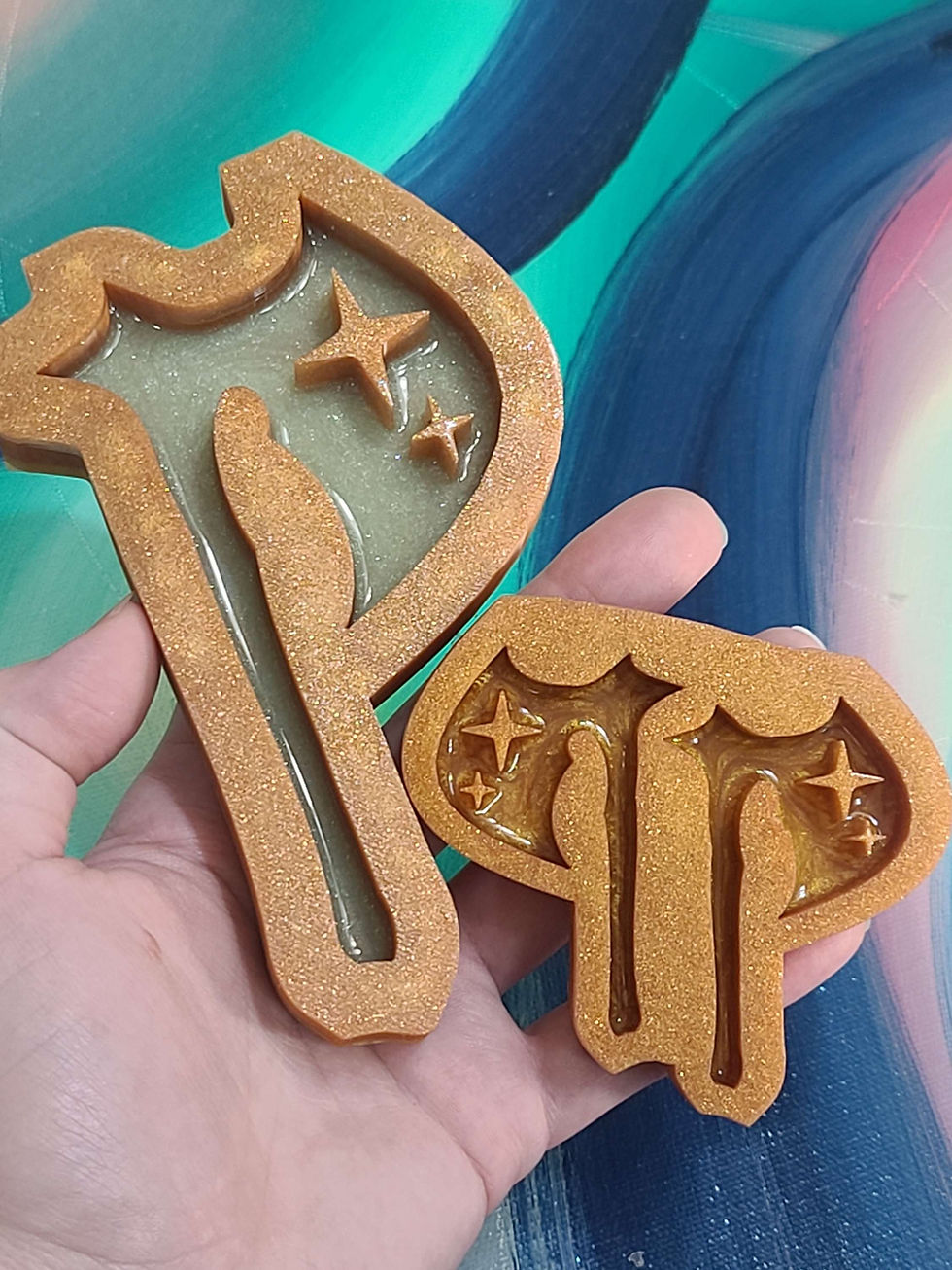 Thumbnail: Battle Axe Silicone Mold Choose Design Earring Keychain Epoxy Resin Molds