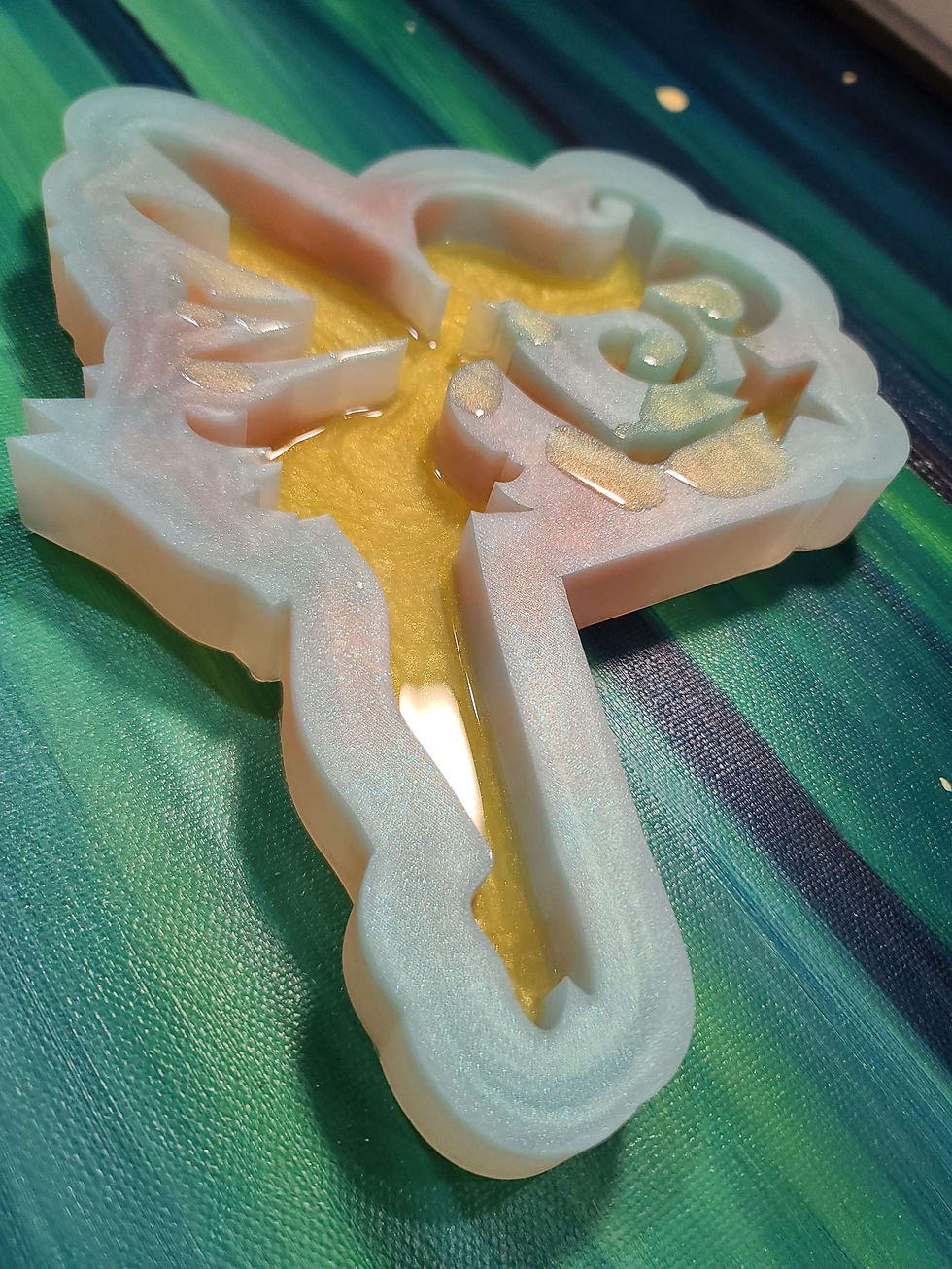 Thumbnail: XL Fairy Star wand Handmade Silicone Mold Wall Art