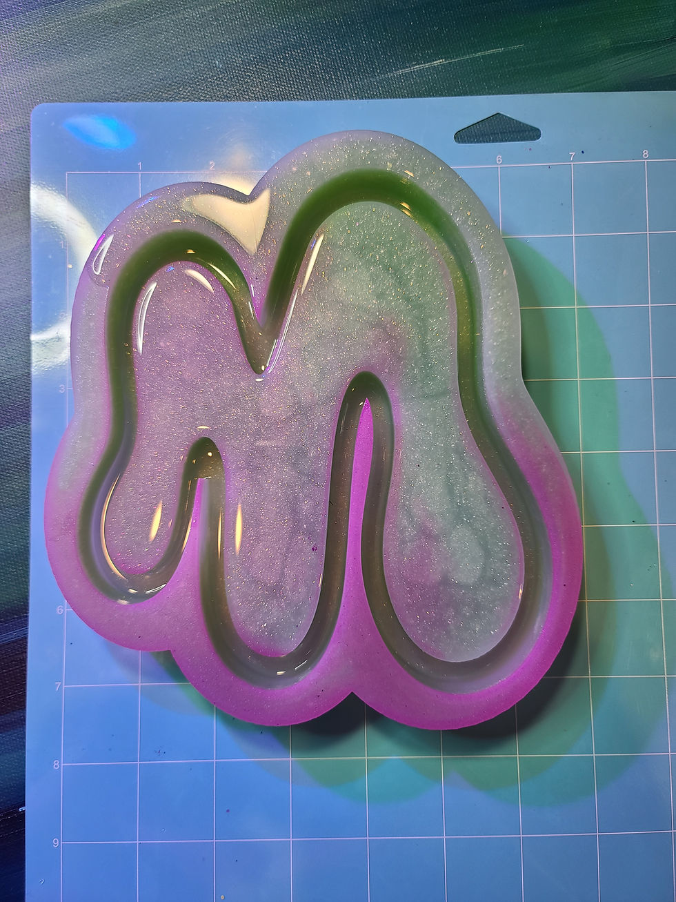 Thumbnail: XL Tray Squiggle Tray Domed Shiny Handmade Silicone Mold