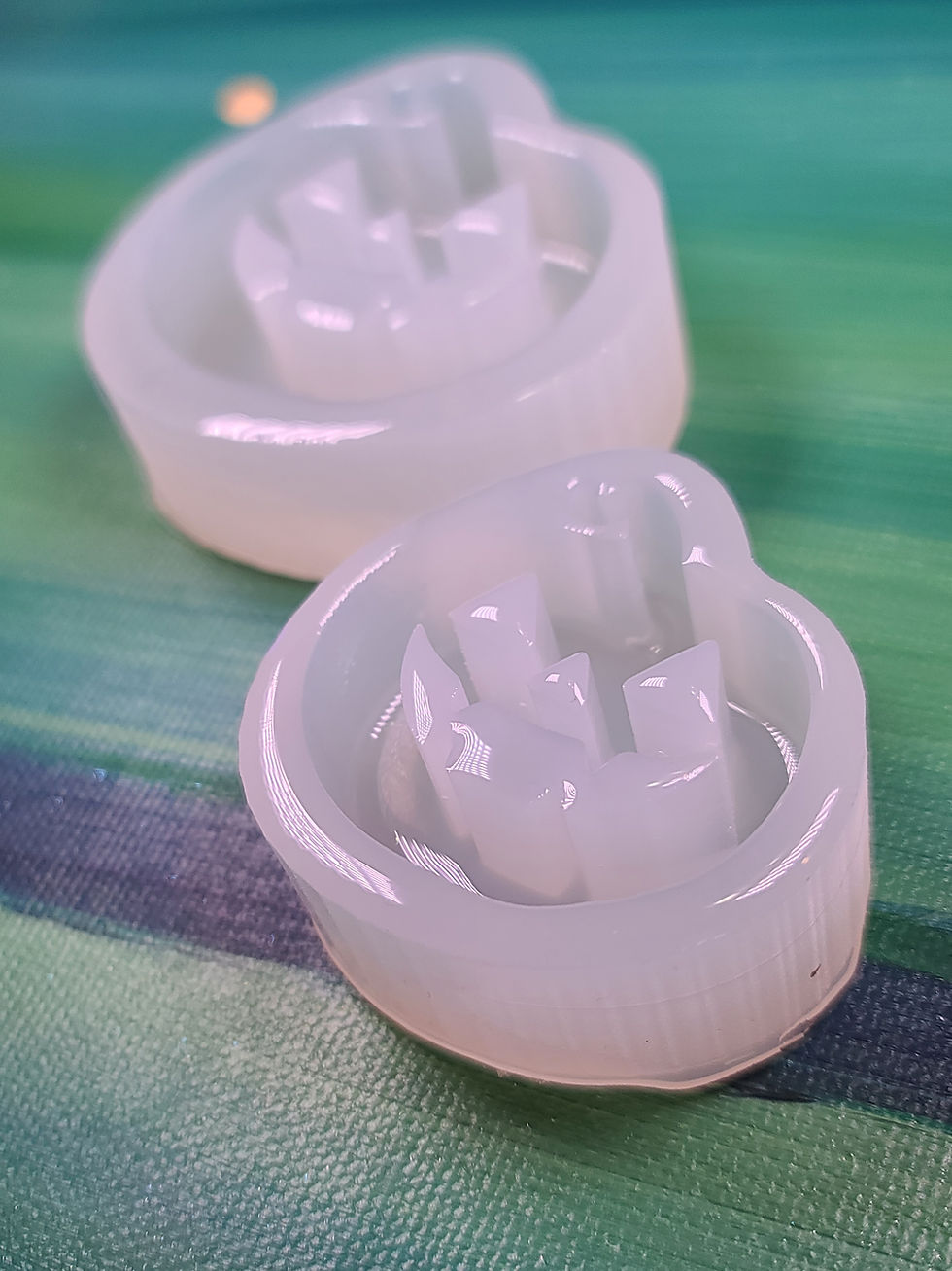 Thumbnail: Single Pumpkin Jack O Lantern Glossy Deep Handmade Silicone Mold