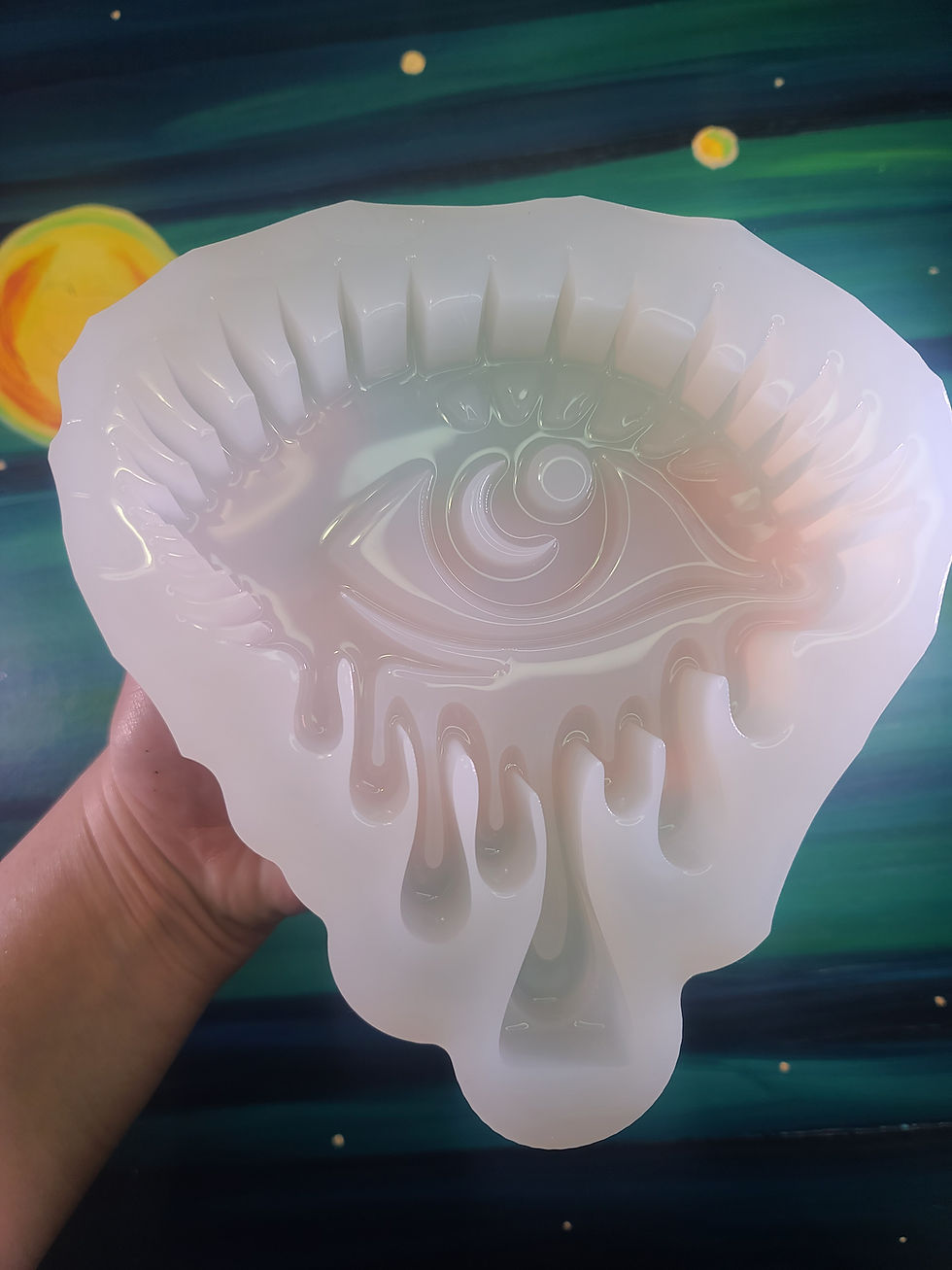 Thumbnail: XL Crying Eye 3D Glossy Handmade Silicone Mold Unique Eyeball