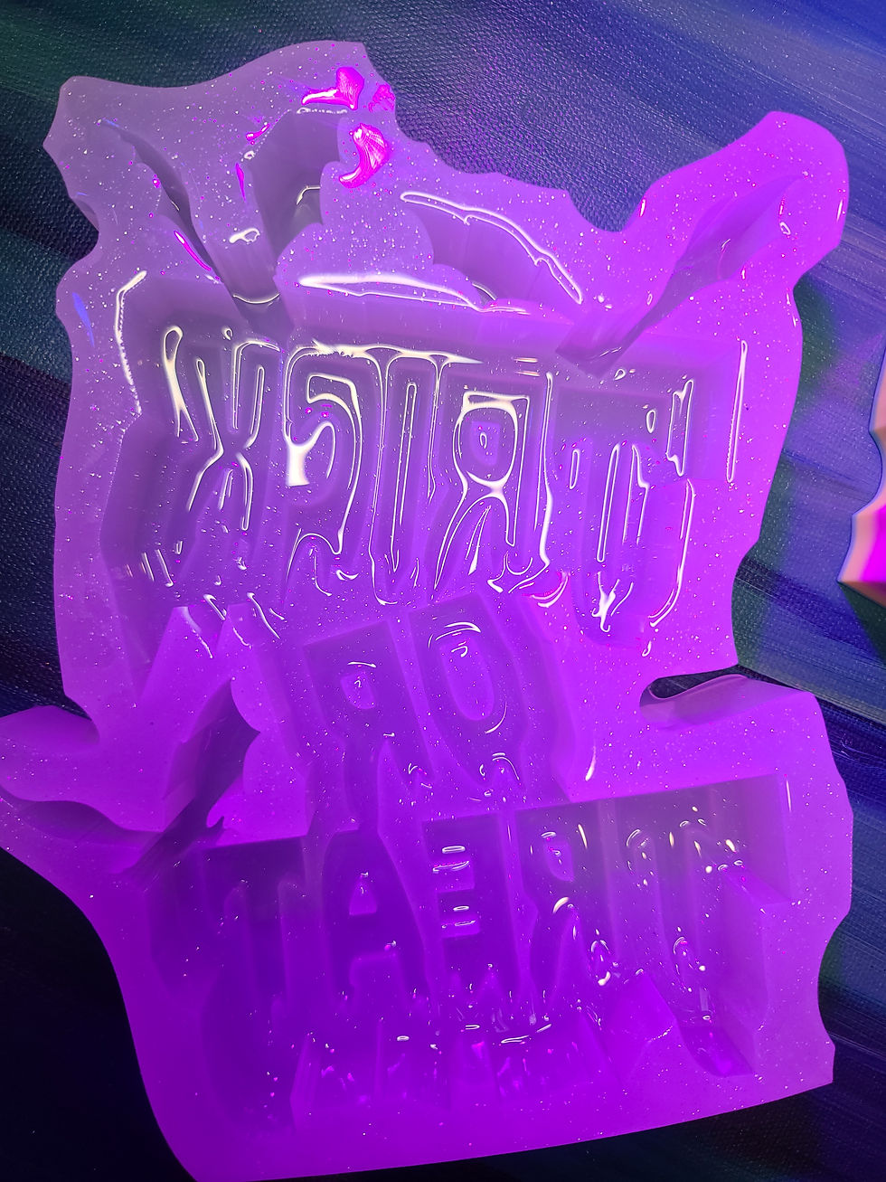 Thumbnail: MOLD XL Trick Or Treat Sign 3D STANDING GLOSSY HANDMADE SILICONE MOLD