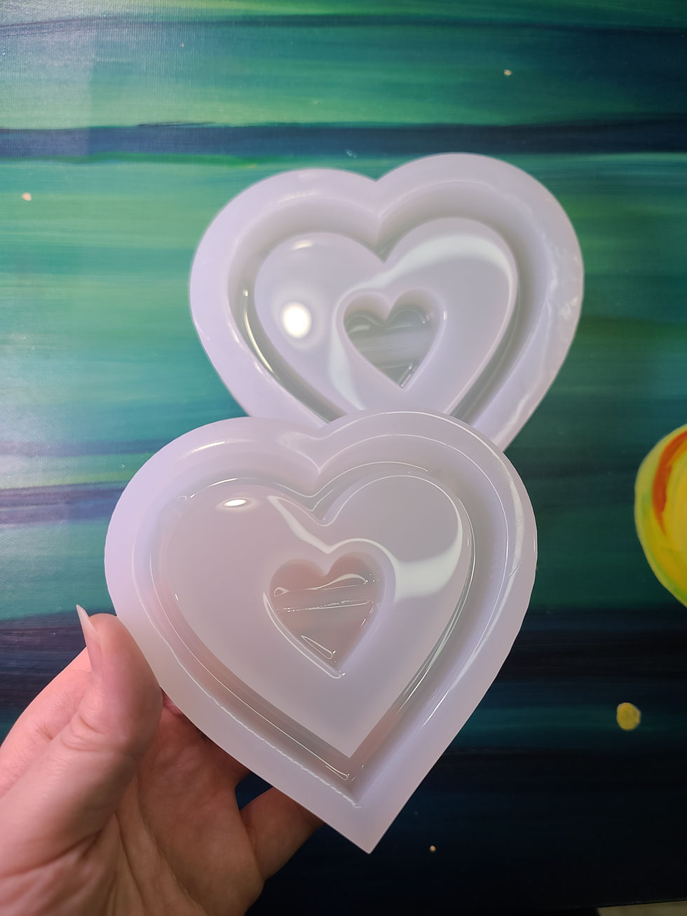 Thumbnail: Heart Ash Tray Choose Size! Glossy Domed Deep Handmade Silicone Mold
