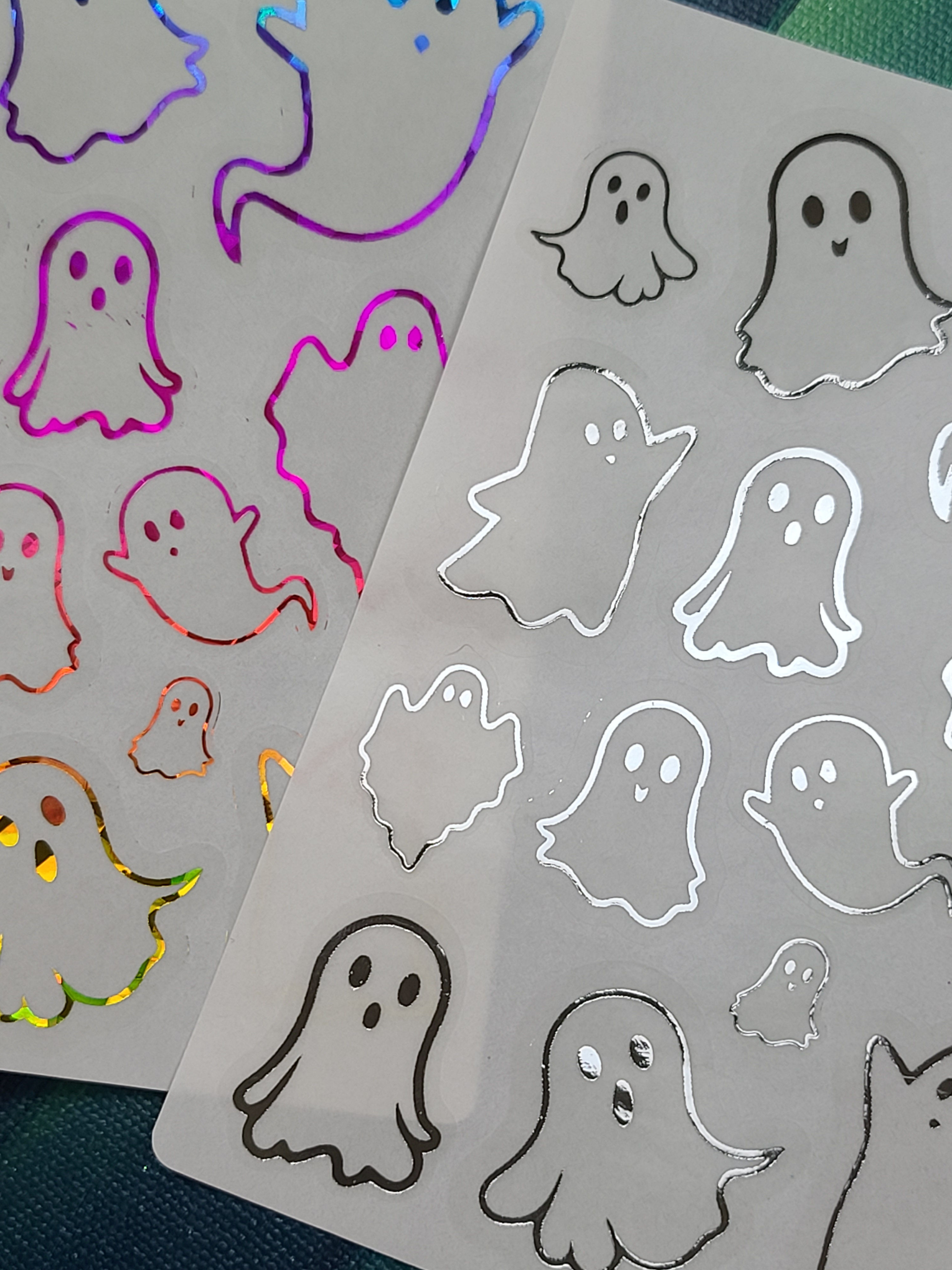 Ghost stickers clear stickers holographic Halloween Stickers