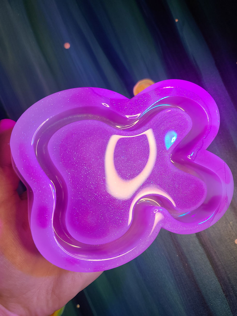 Thumbnail: Groovy Tray Glossy Domed Handmade Silicone Tray