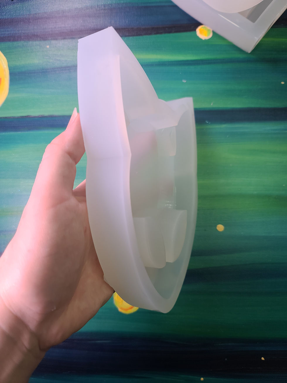 Thumbnail: XL Cat Alien Head Glossy Handmade Silicone Mold