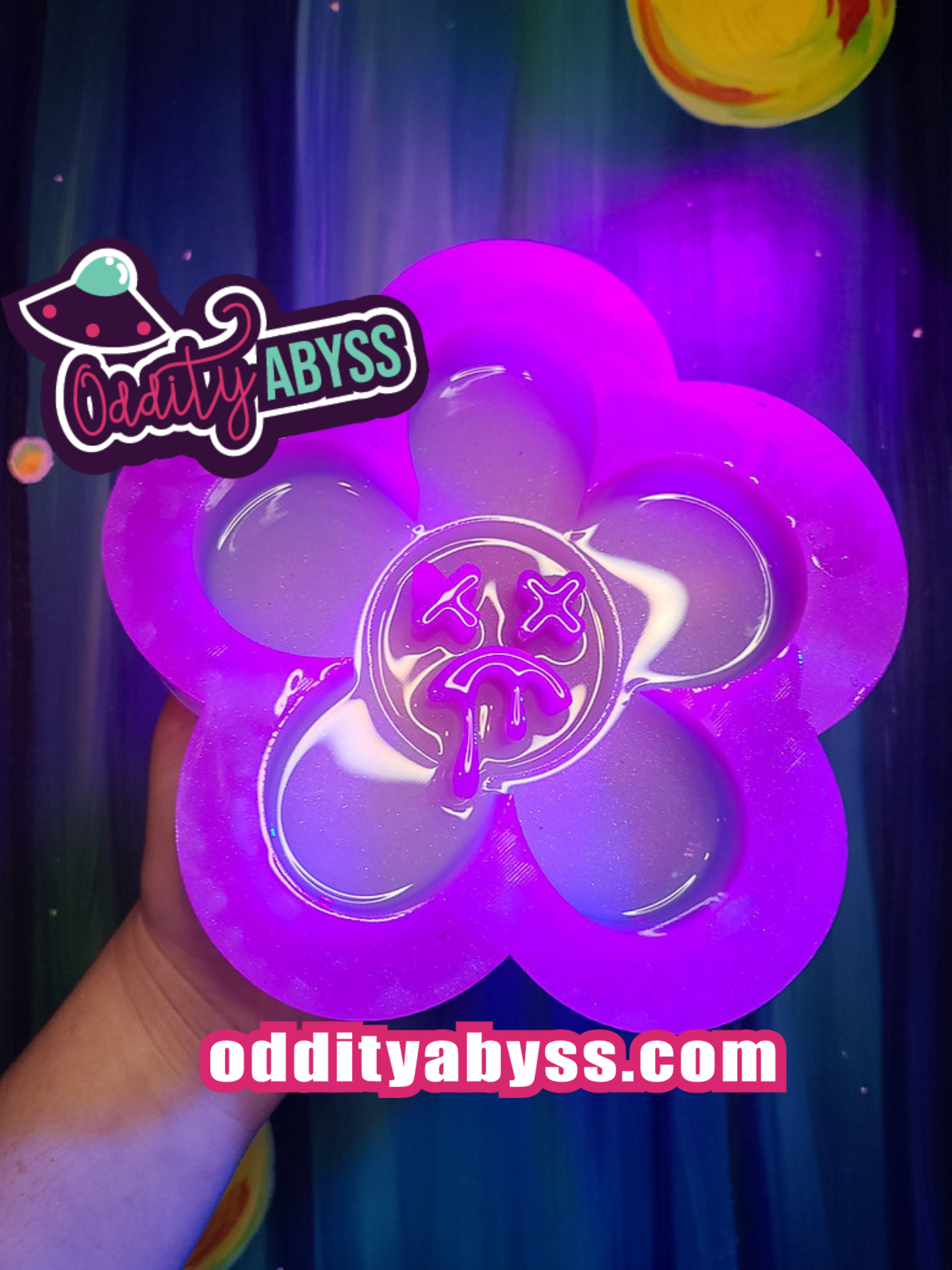 XL Dead Flower Standing Glossy Handmade Silicone Mold