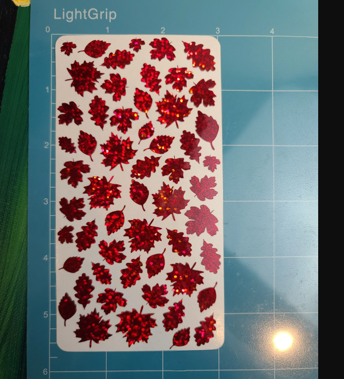 Thumbnail: Small Leaf Decal Vinyl Sticker Sheet Choose Color Handmade Vinyl