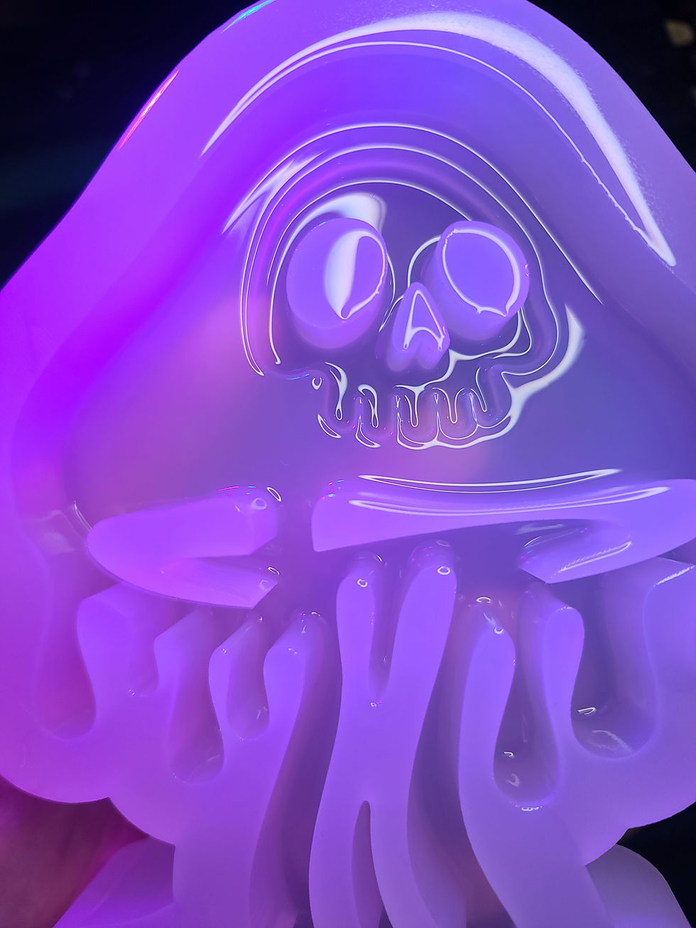 Thumbnail: Poison Mushroom Skull Mushroom Standing Glossy Handmade Silicone Mold