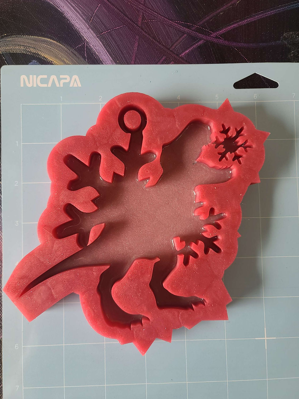 Thumbnail: Trex Snowflake Dinosaur Ornament Mold 