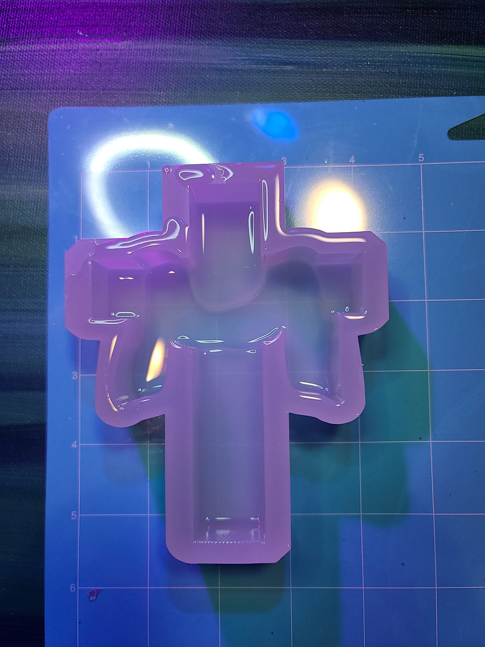 Thumbnail: Large Draped Cross Domed Standing Handmade Silicone Mold