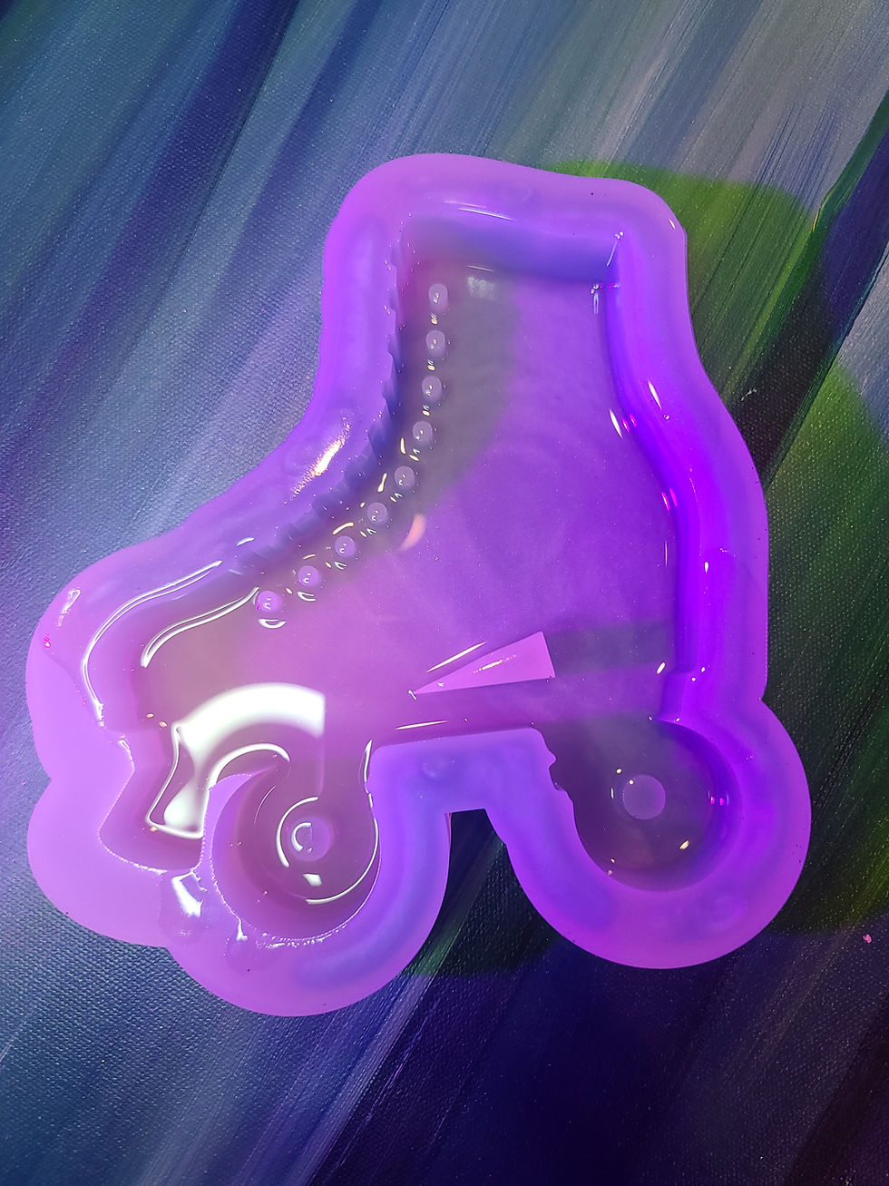 Thumbnail: XL Roller Skate Quad Handmade Silicone Mold Standing Shiny