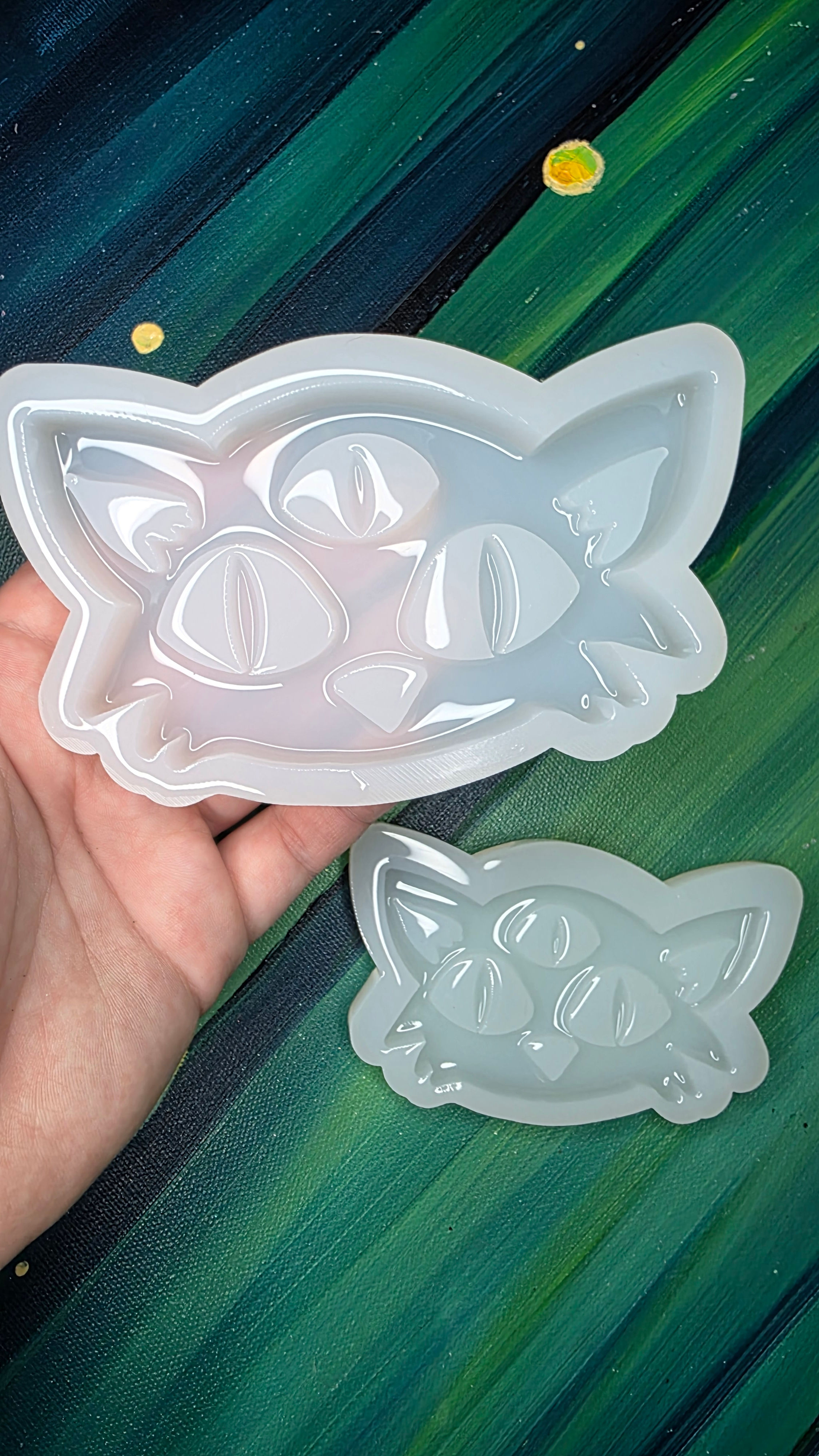 Three Eye Cat Silicone Mold