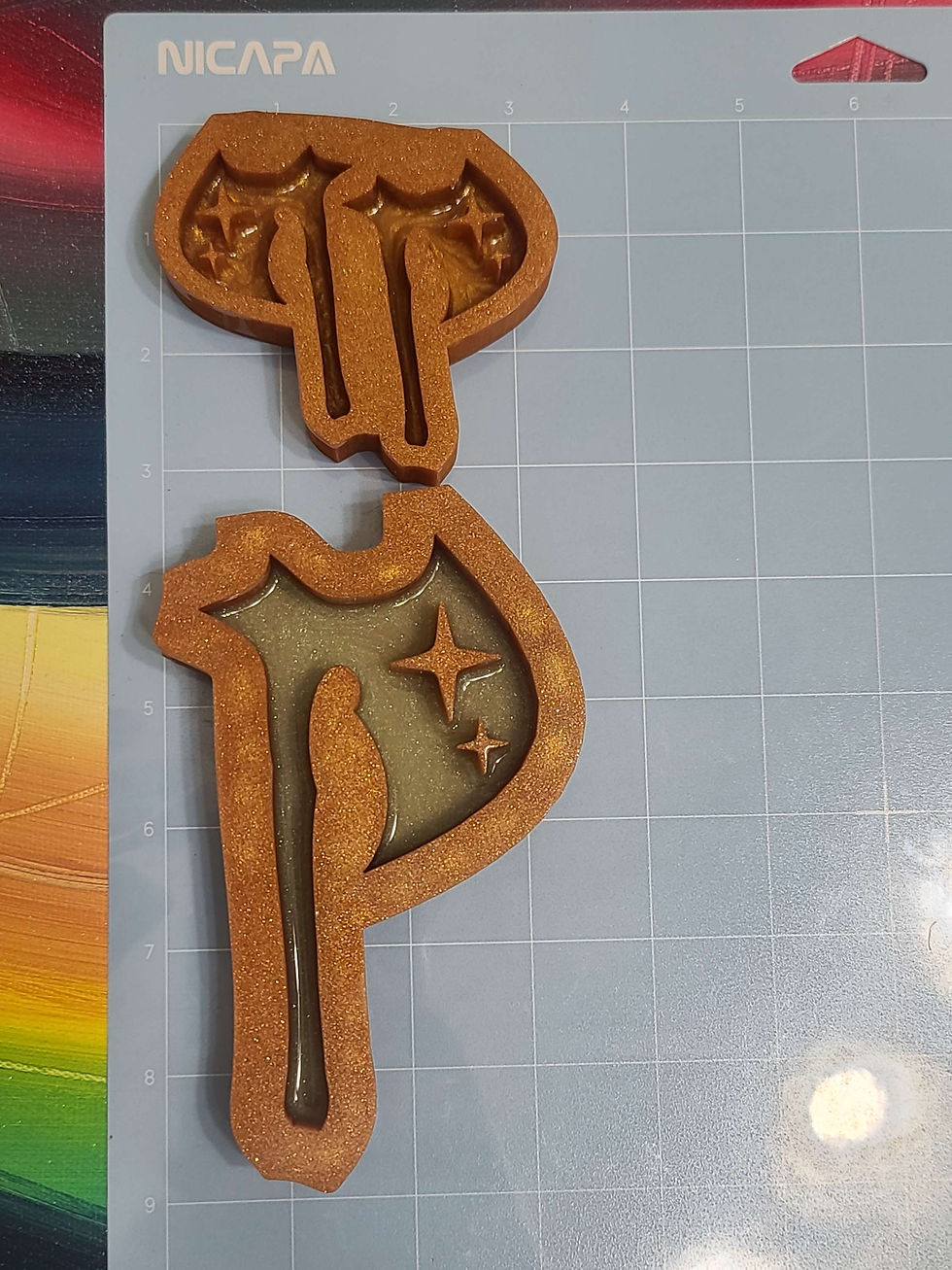 Thumbnail: Battle Axe Silicone Mold Choose Design Earring Keychain Epoxy Resin Molds