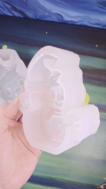 Thumbnail: 3d Snowman Glossy Handmade Silicone Mold Standing Deep Mold