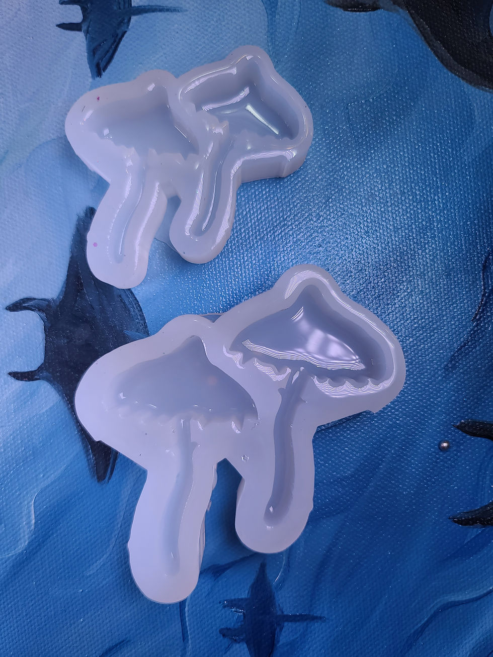 Thumbnail: 3D Mushroom Set Glossy Handmade Silicone Mold Choose Size