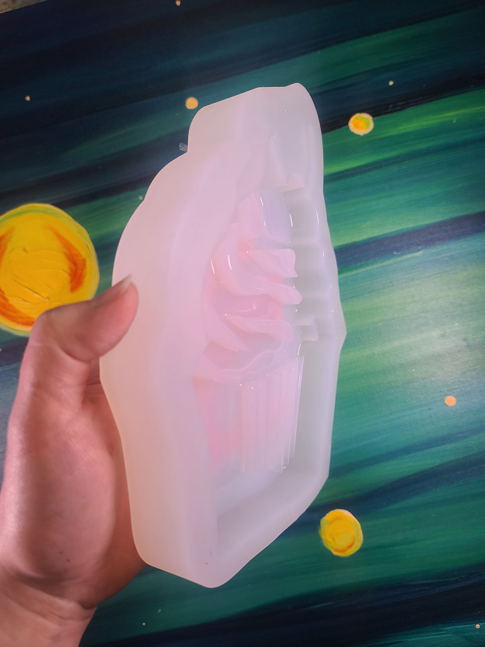 Thumbnail: XL Cherry Cupcake Glossy 3D Standing Handmade Silicone Mold