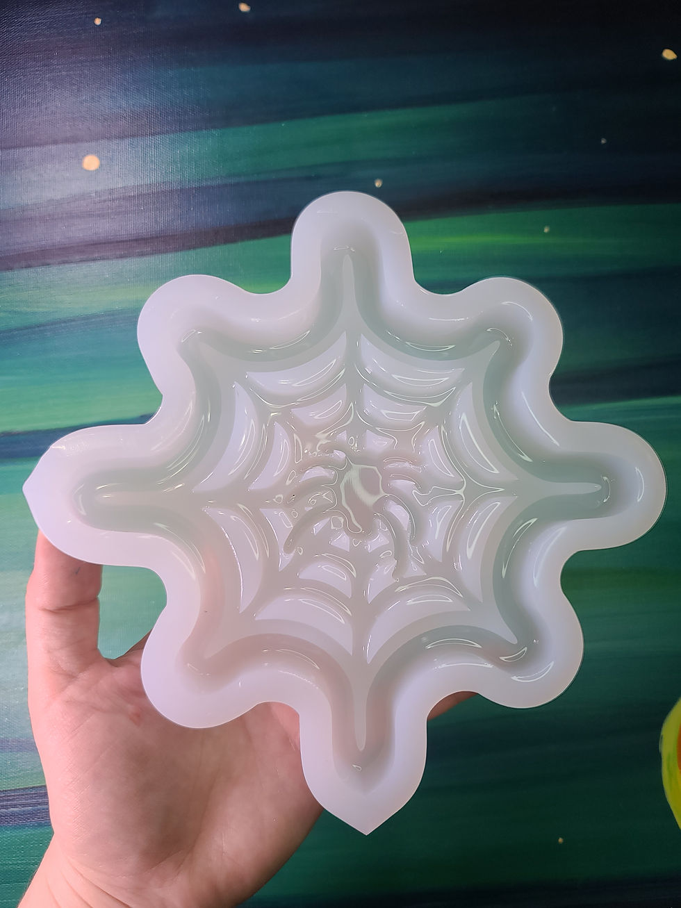 Thumbnail: XL Spider Web Tray Glossy Handmade Silicone Mold