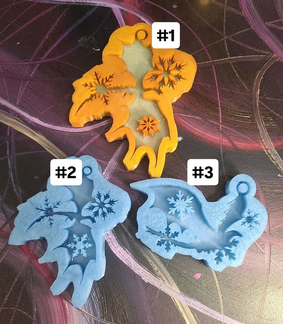 Thumbnail: Ice Dragon Ornament Molds For Epoxy Resin Art