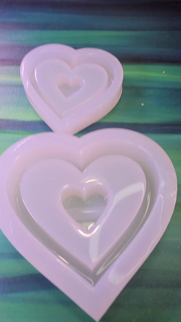 Thumbnail: Heart Ash Tray Choose Size! Glossy Domed Deep Handmade Silicone Mold