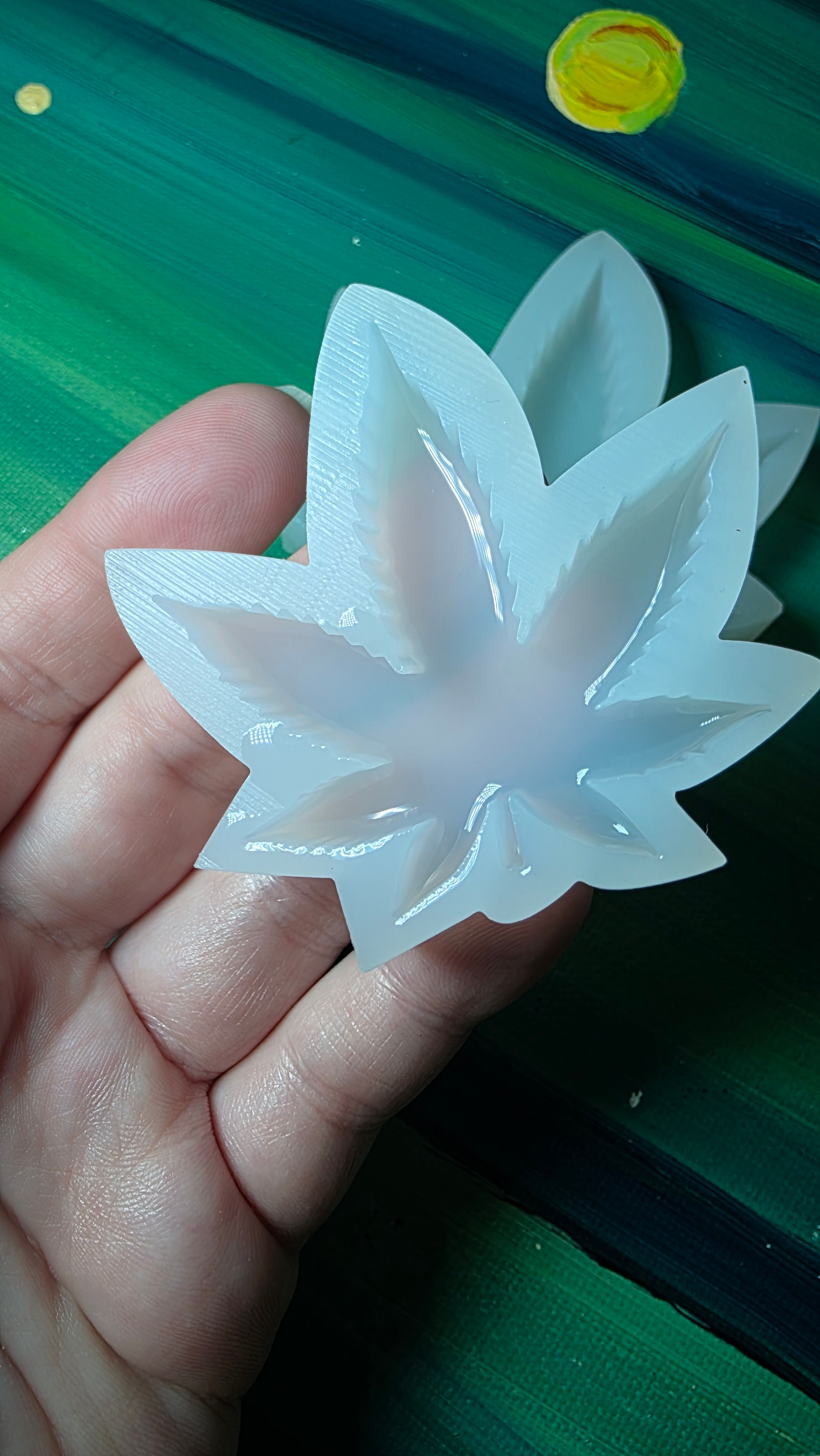 Leaf Glossy Mold Handmade Silicone Mold Choose Size