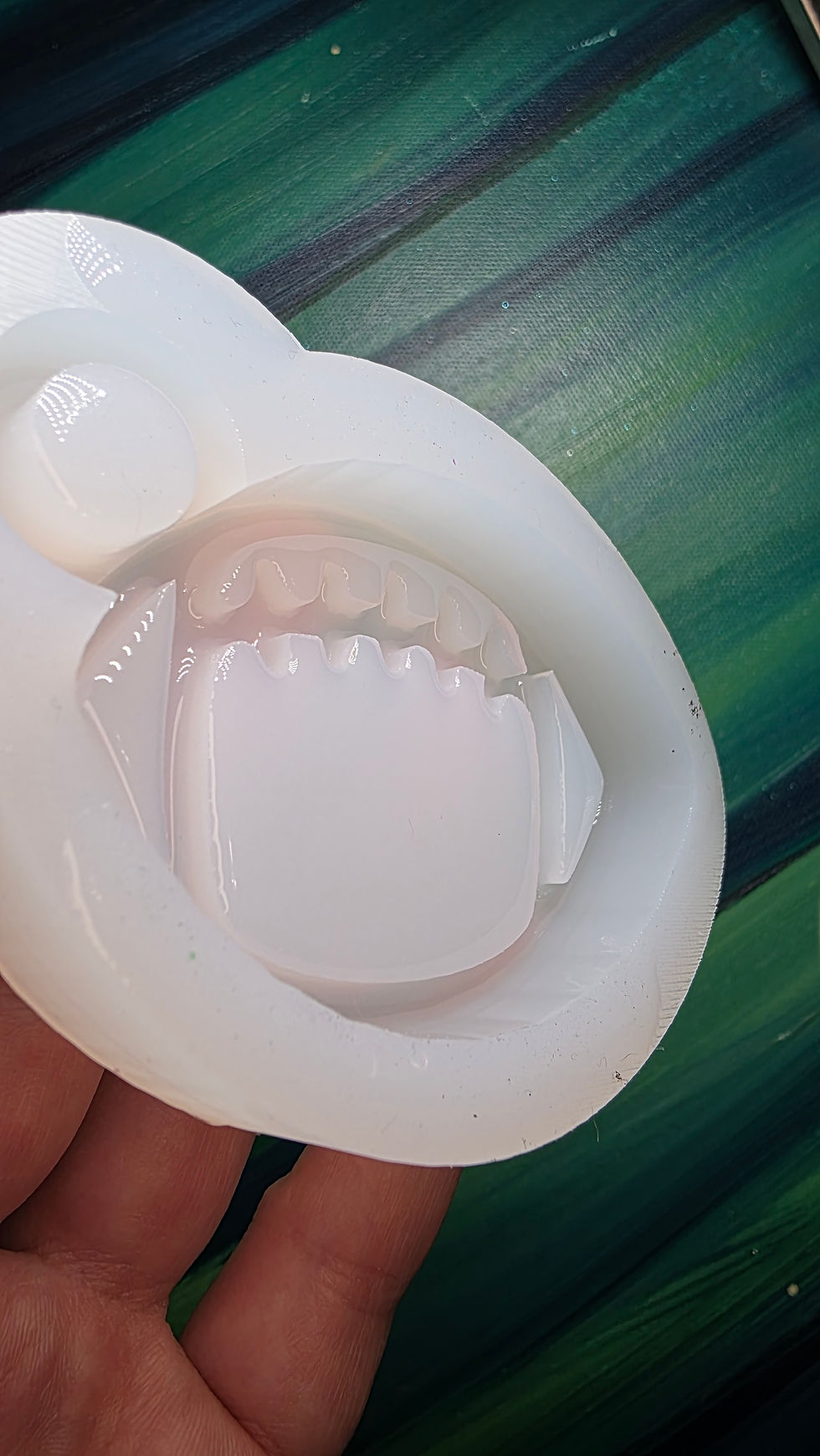 Thumbnail: 3" Football Mold Glossy 3d Handmade Silicone Mold Looped