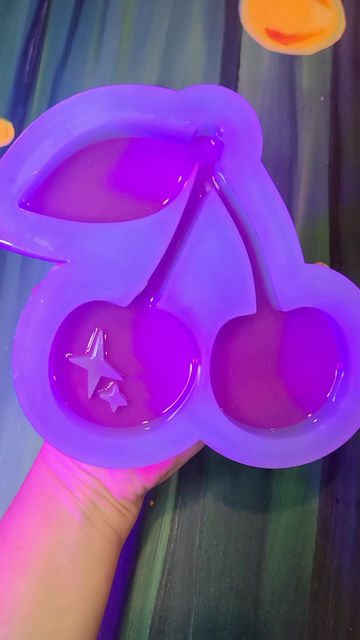 Thumbnail: XL Sparkle Cherry Standing Handmade Silicone 0