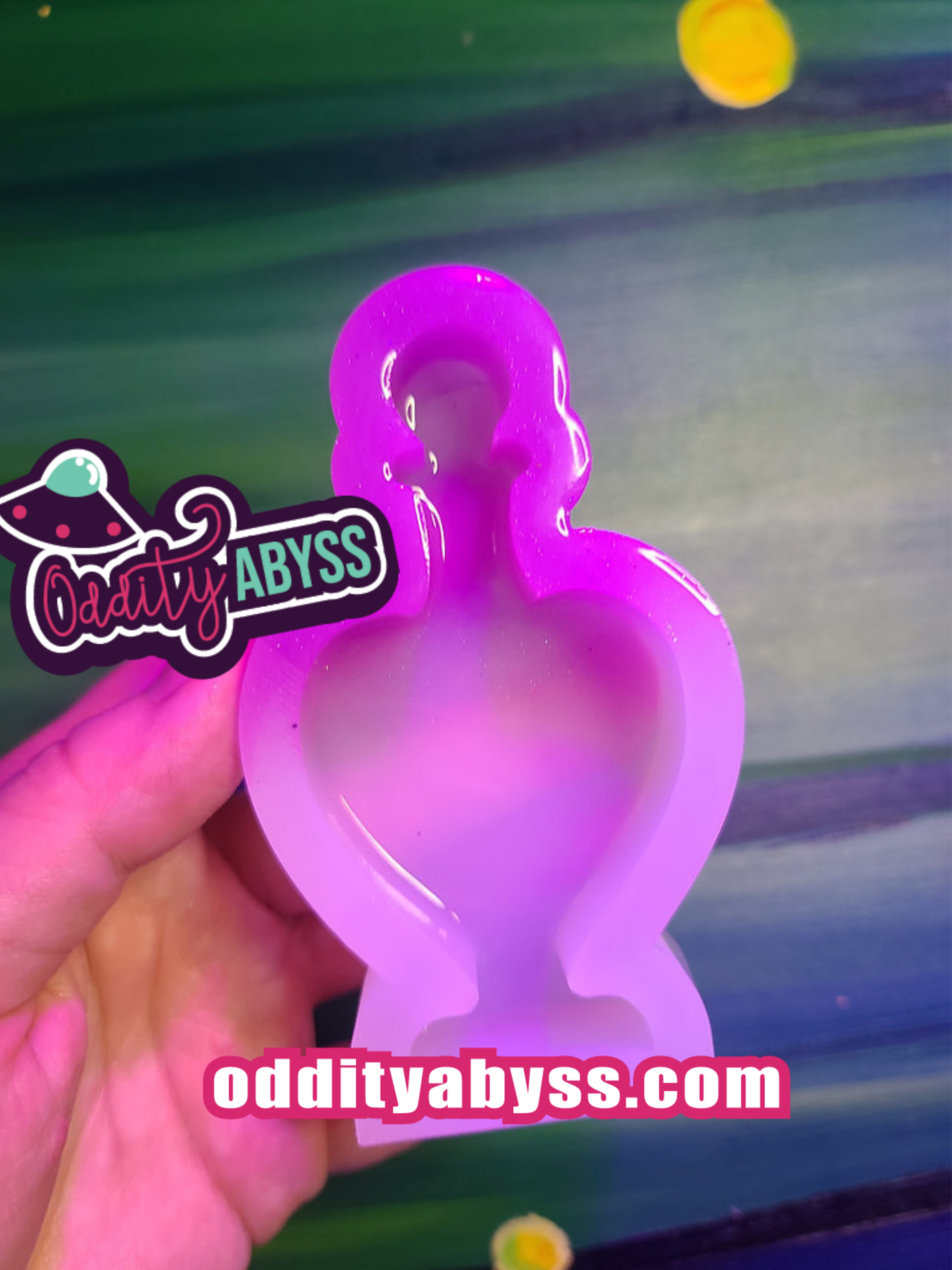Heart Potion Handmade Silicone Mold Standing Shiny Domed Mold