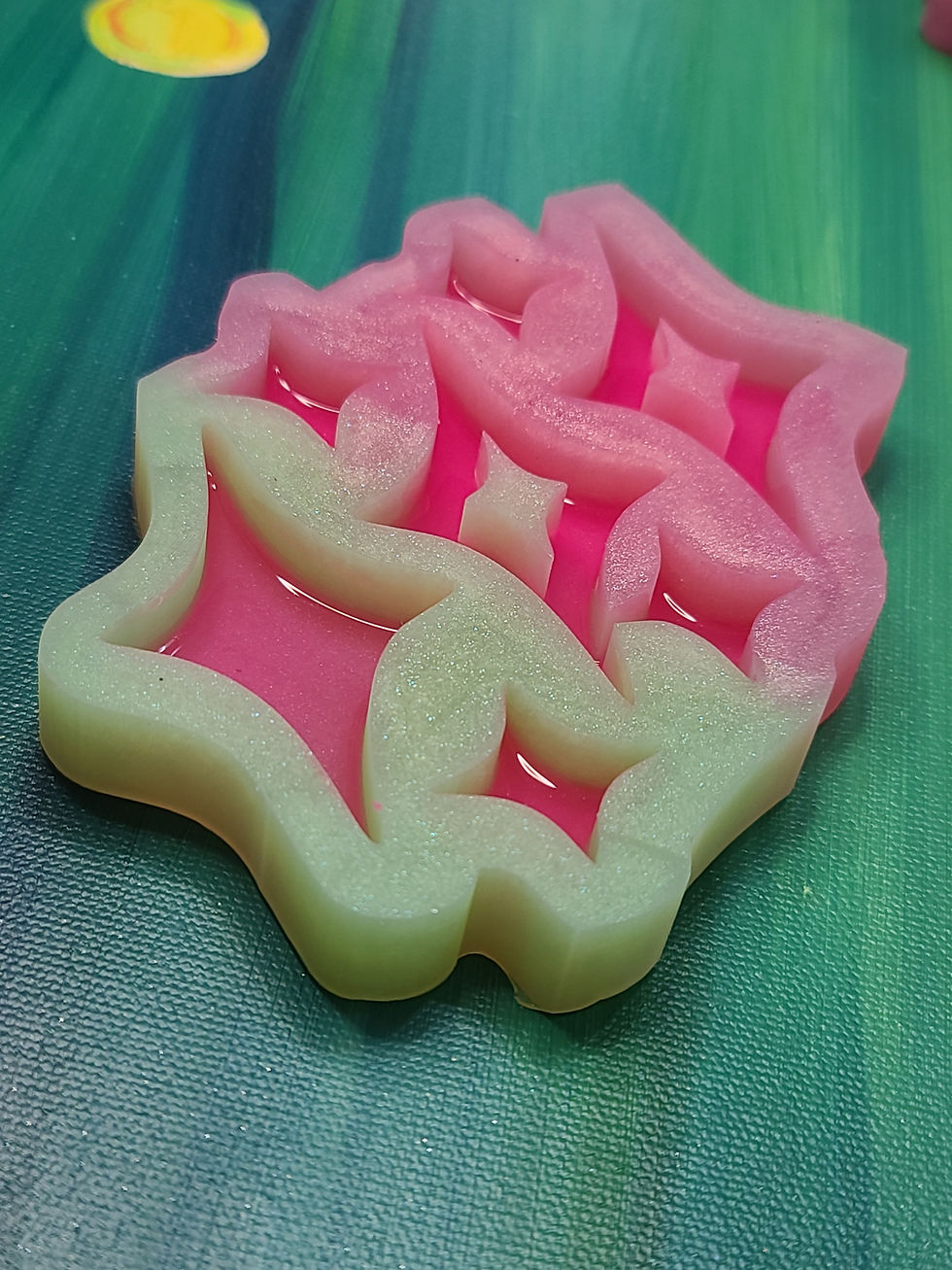 Thumbnail: Large Four Point Star Palette Magnet Glossy Handmade Silicone Mold